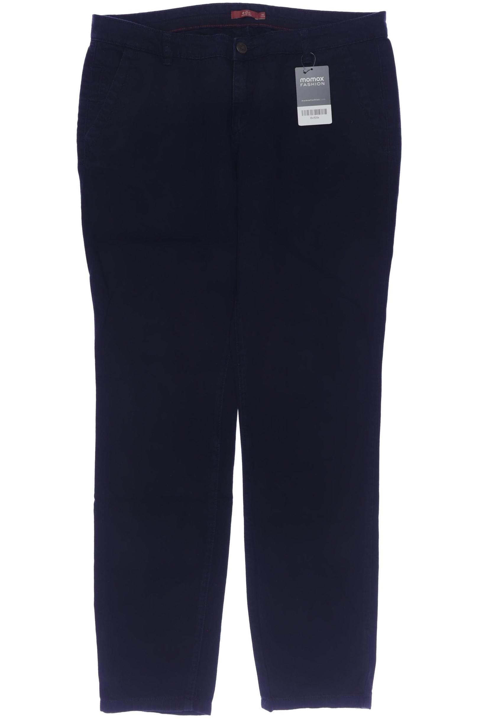 

edc by Esprit Damen Stoffhose, marineblau, Gr. 40