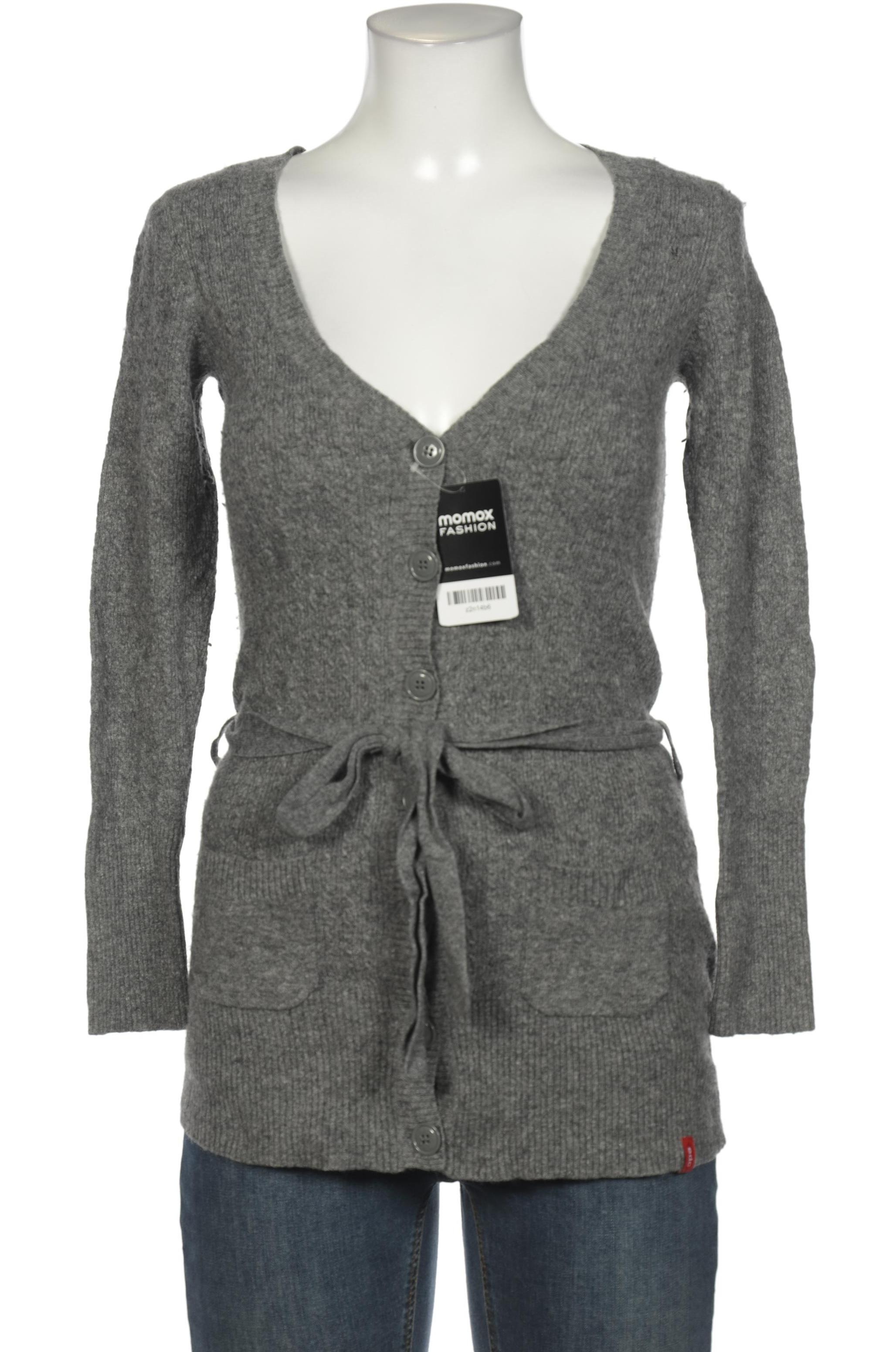 

edc by Esprit Damen Strickjacke, grau, Gr. 38