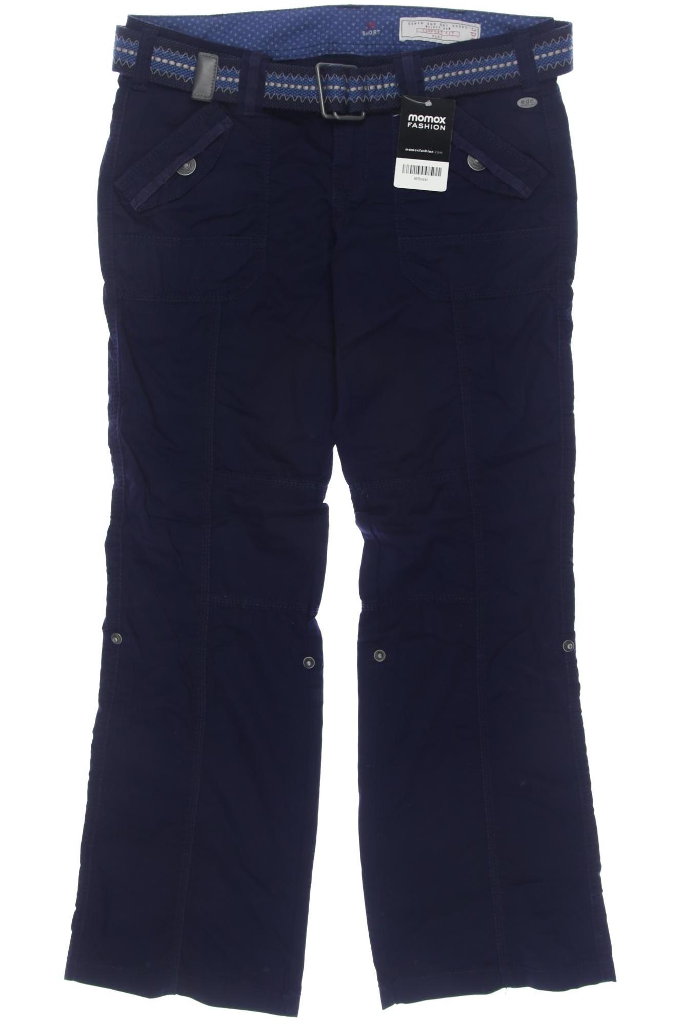 

edc by Esprit Damen Stoffhose, marineblau, Gr. 38