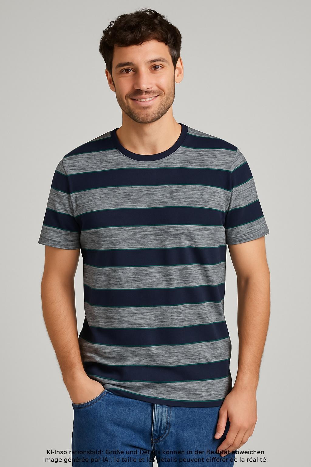 Thumbnail - edc by Esprit Herren T-Shirt, mehrfarbig, Gr. 52