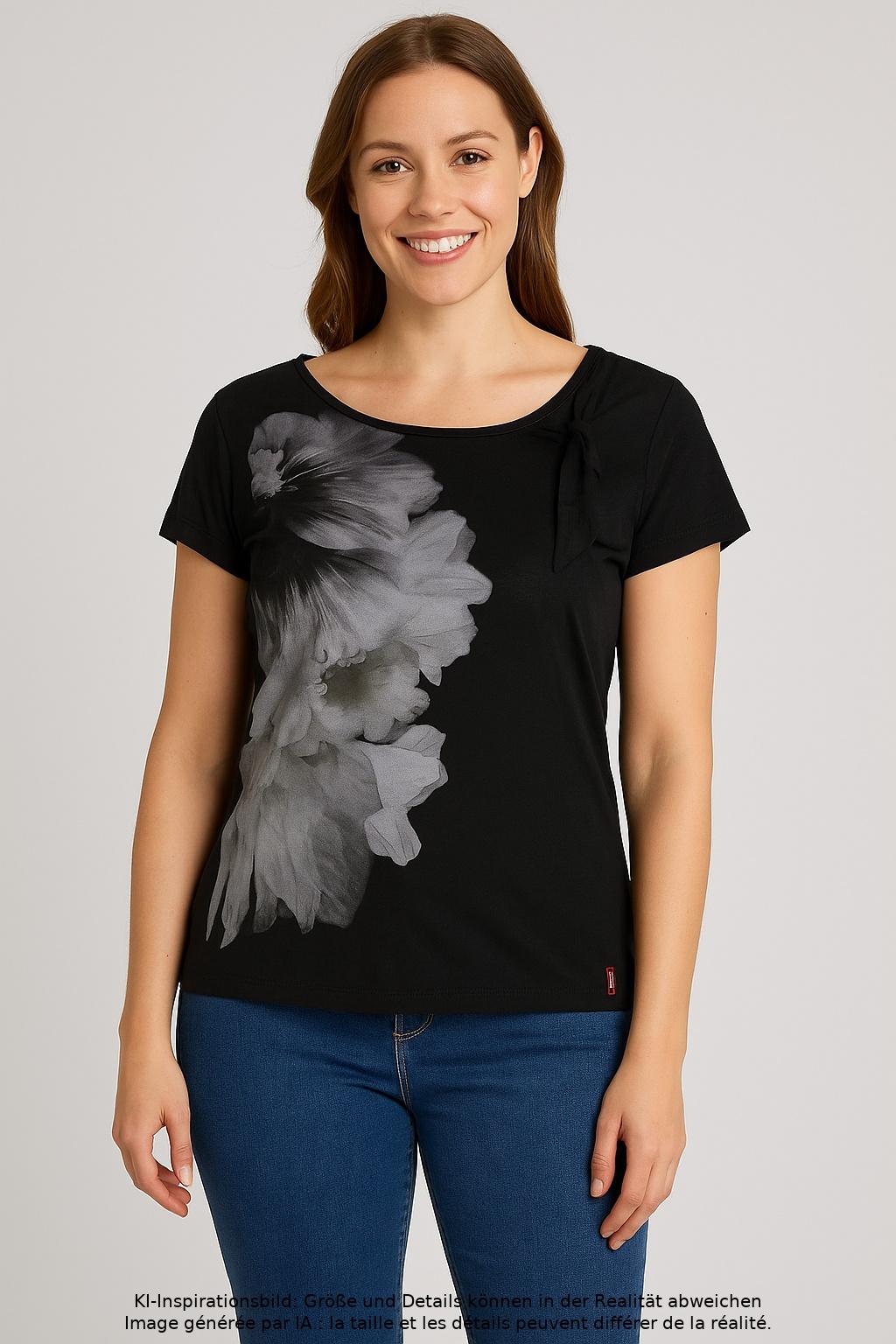 

edc by Esprit Damen T-Shirt, schwarz, Gr. 44