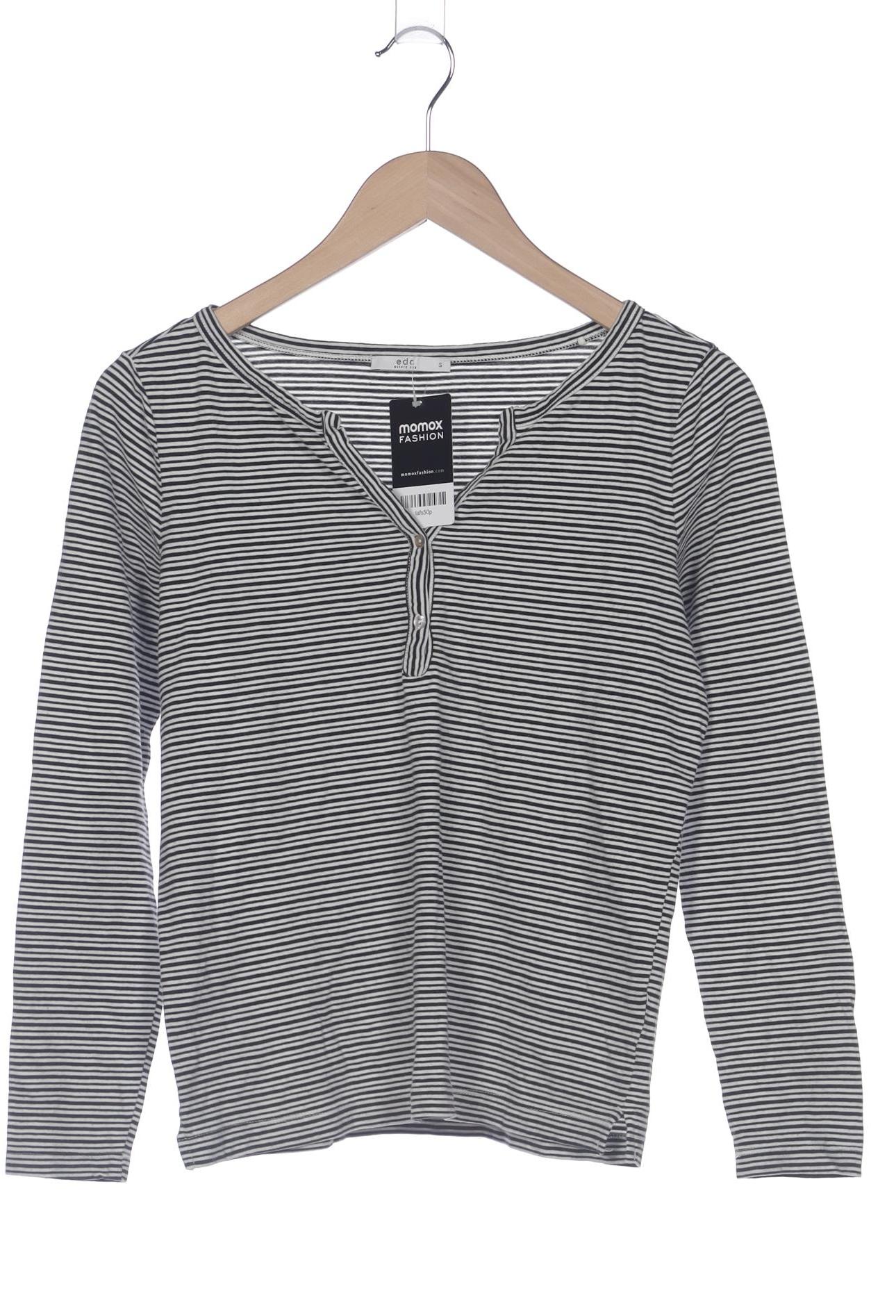 

edc by Esprit Damen Langarmshirt, schwarz, Gr. 36