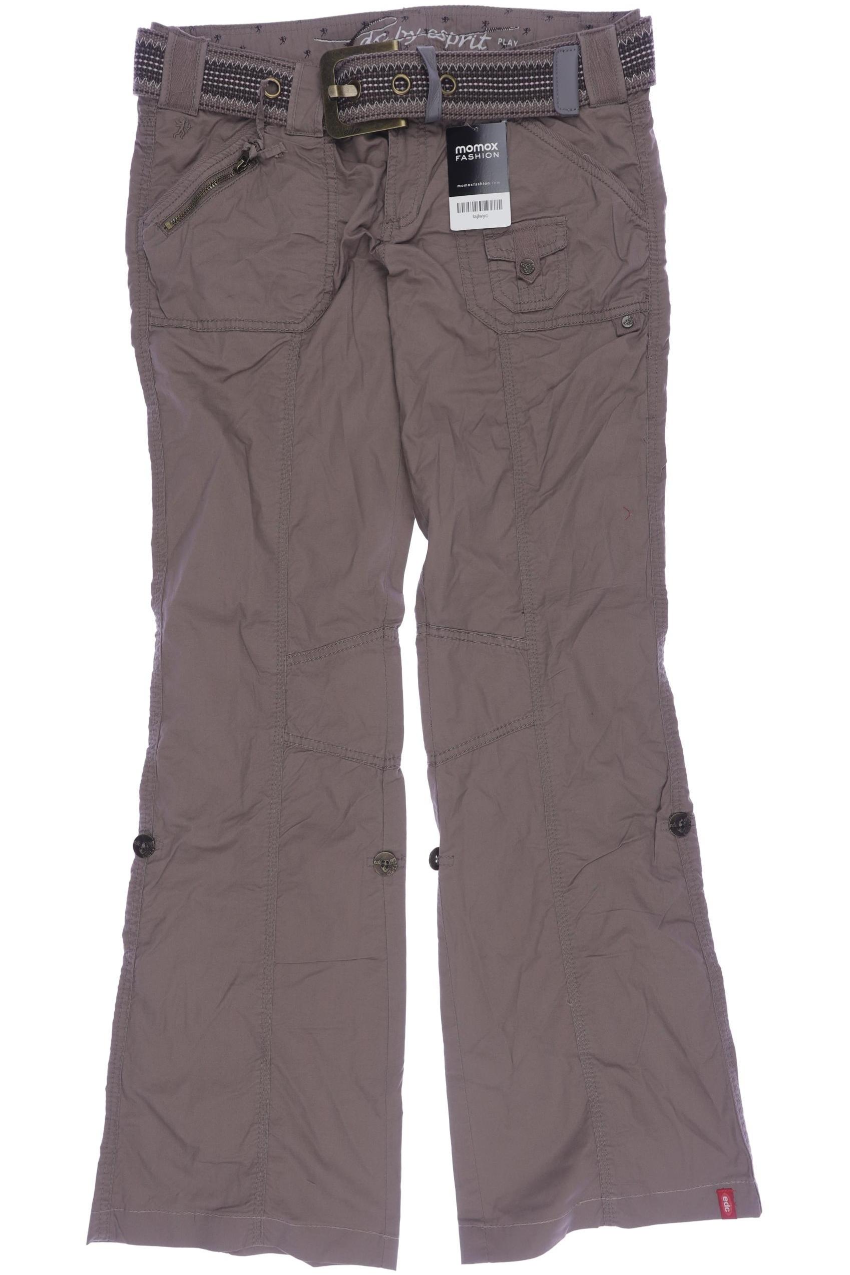 

edc by Esprit Damen Stoffhose, braun, Gr. 38