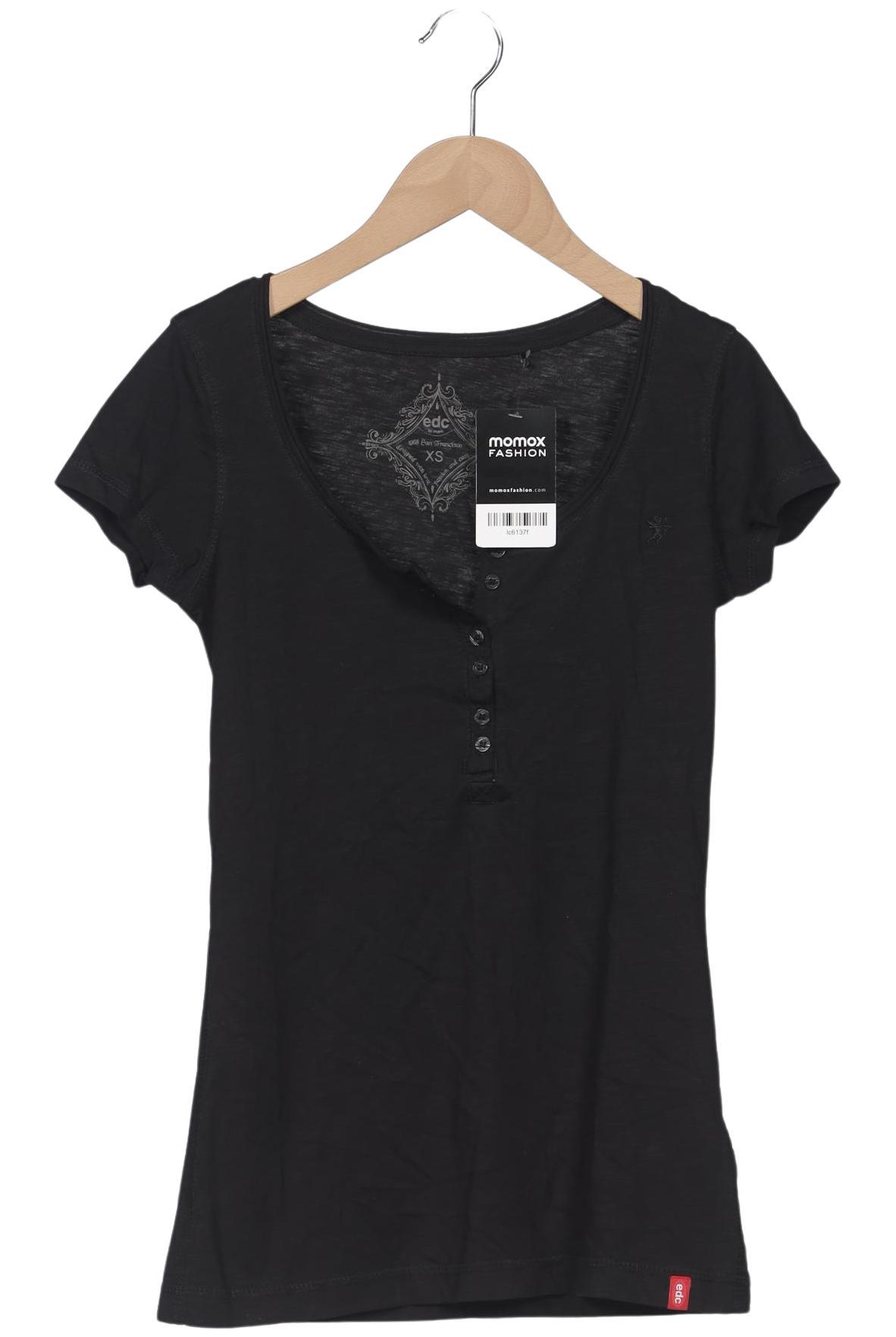 

edc by Esprit Damen T-Shirt, schwarz, Gr. 34