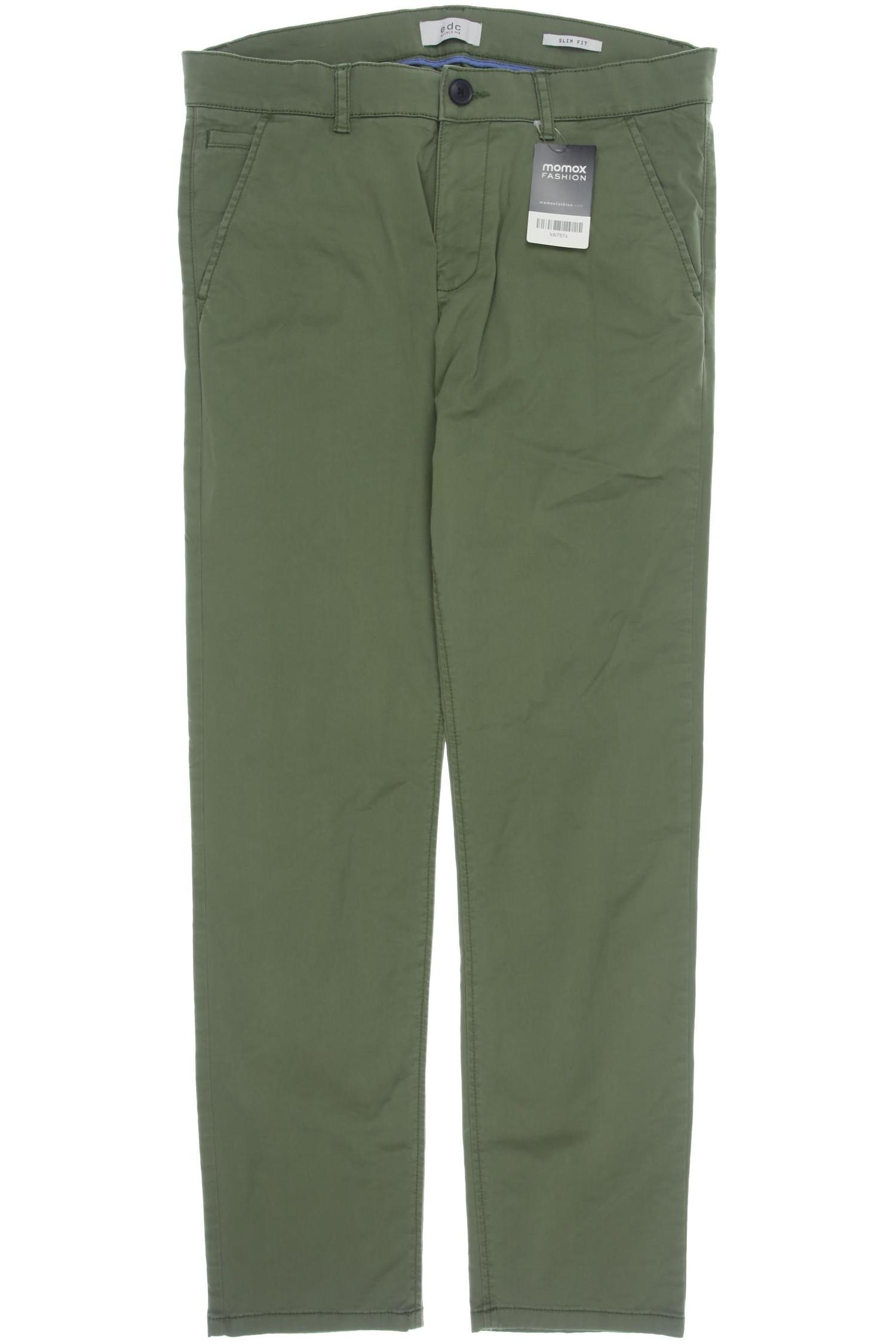 

edc by Esprit Herren Stoffhose, grün, Gr. 32
