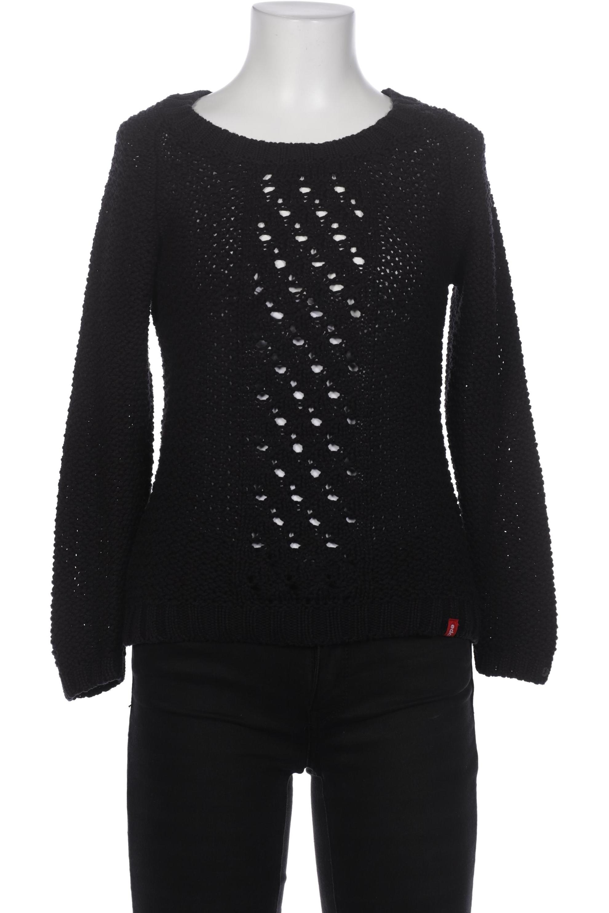 

edc by Esprit Damen Pullover, schwarz, Gr. 34