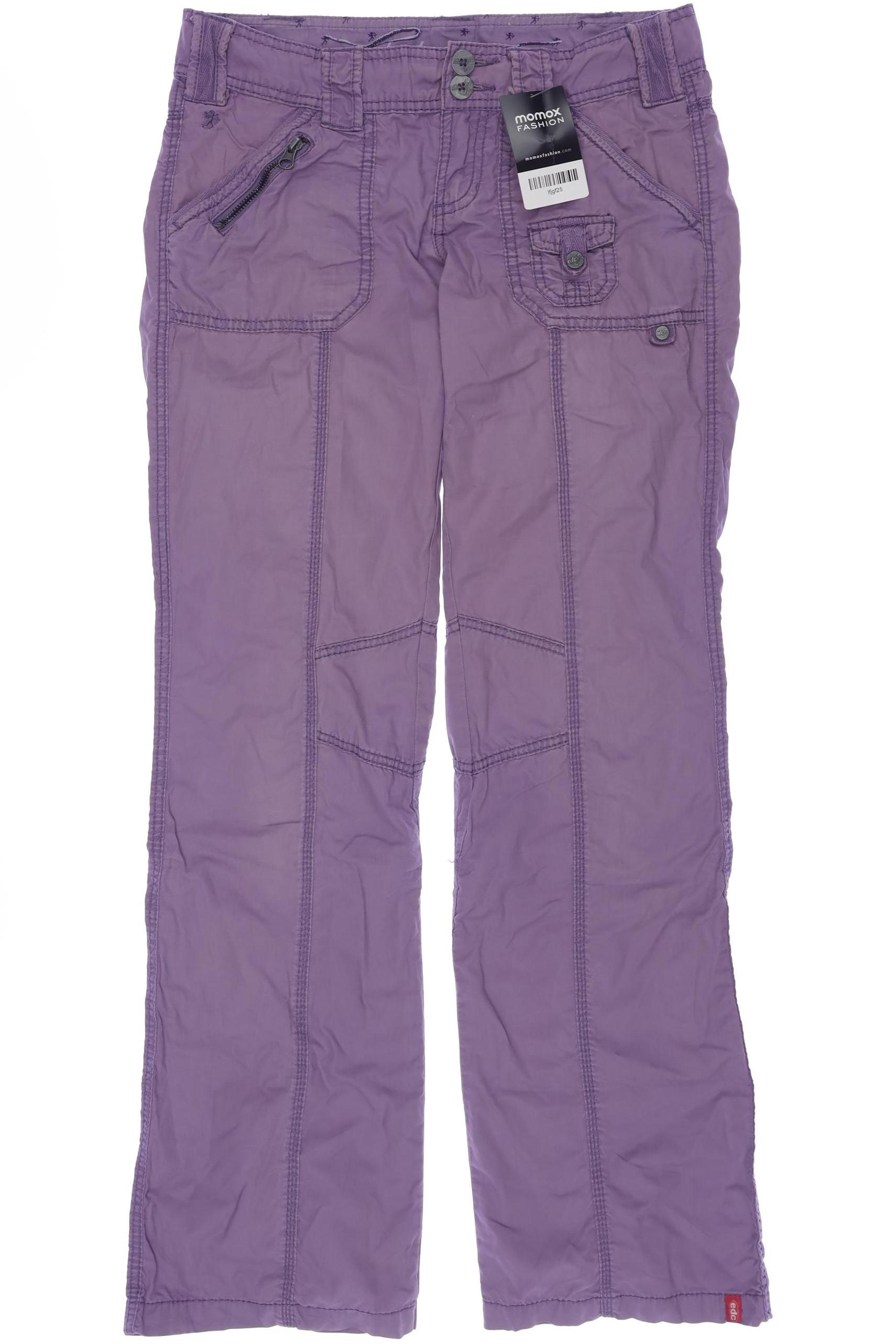 

edc by Esprit Damen Stoffhose, flieder, Gr. 32