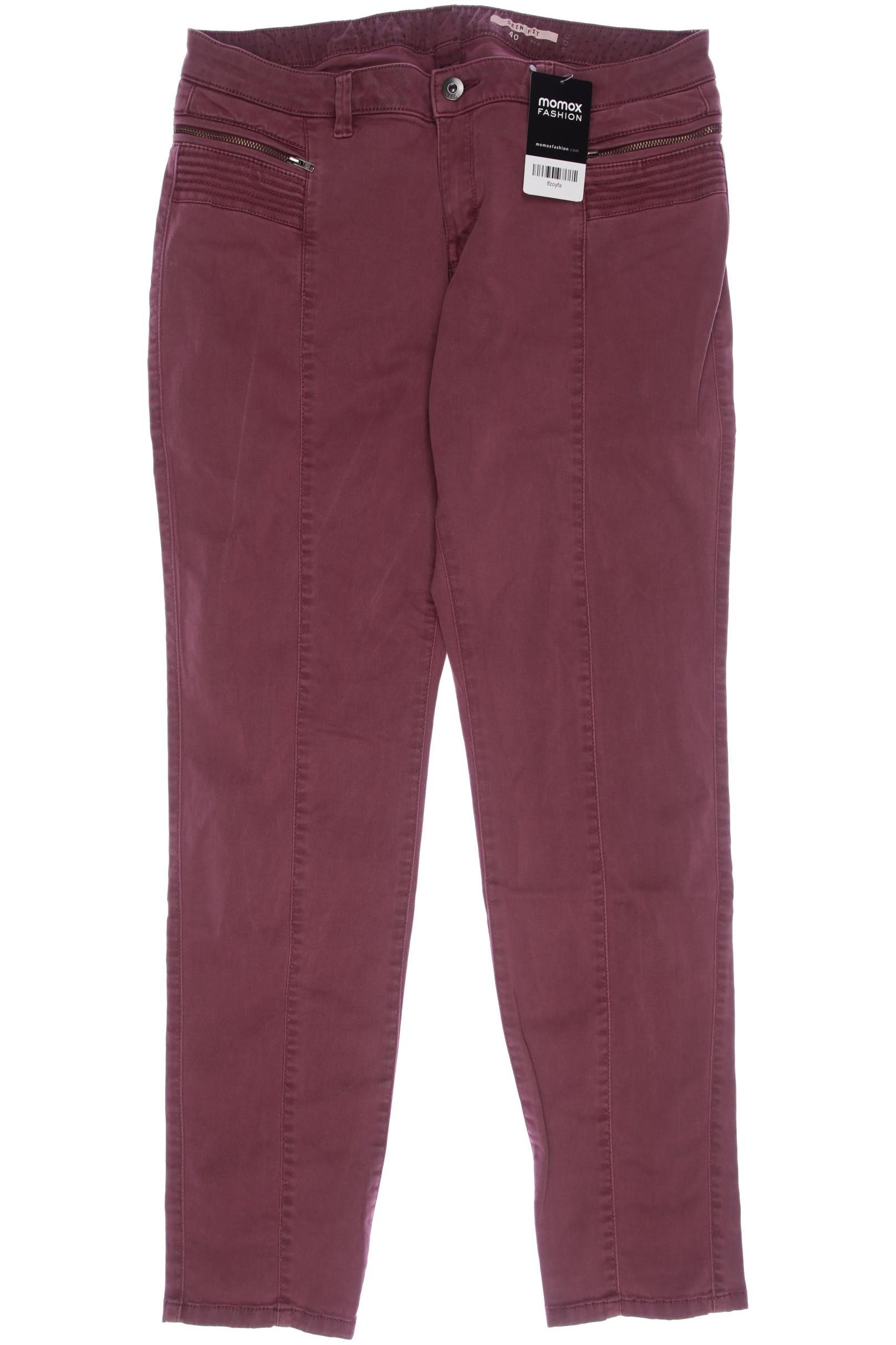 

edc by Esprit Damen Stoffhose, bordeaux, Gr. 40