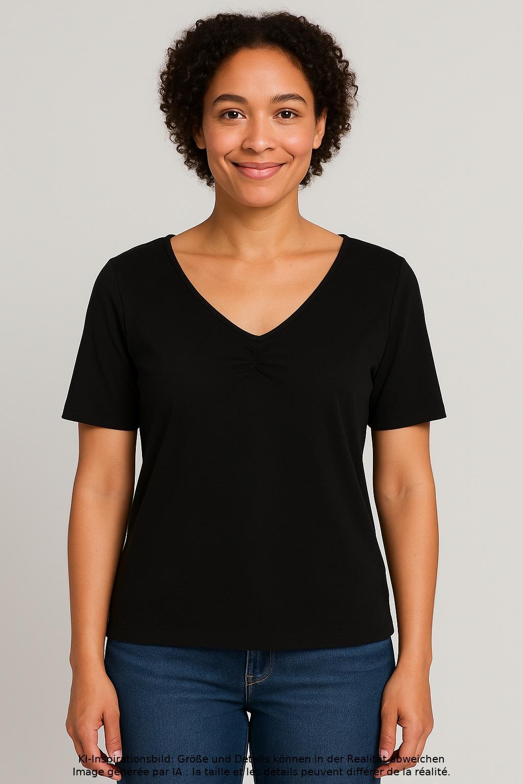 

edc by Esprit Damen T-Shirt, schwarz, Gr. 42