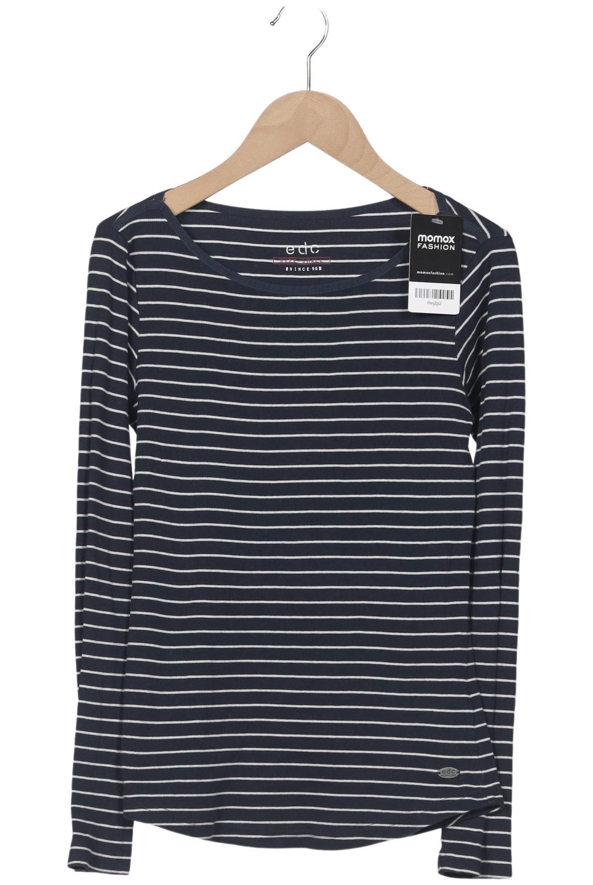 

edc by Esprit Damen Langarmshirt, mehrfarbig, Gr. 36