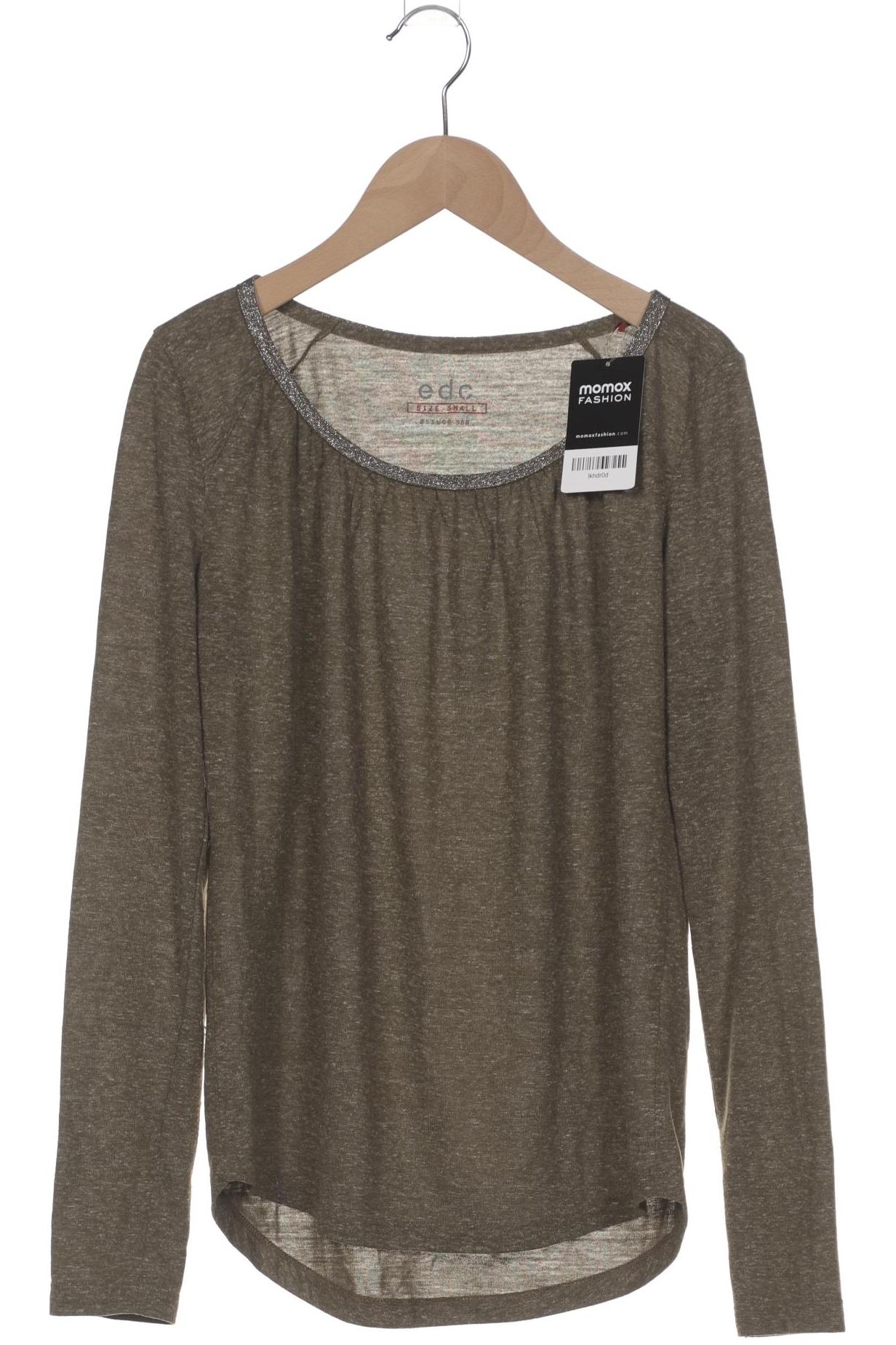 

edc by Esprit Damen Langarmshirt, grün, Gr. 36