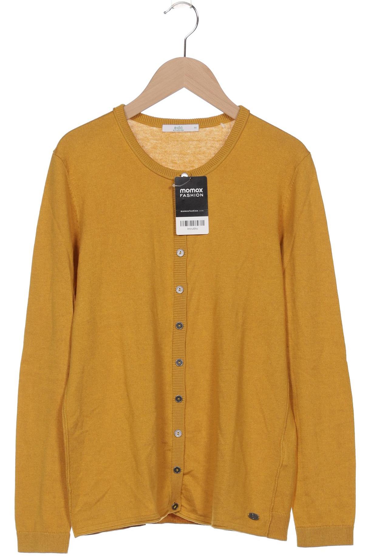 

edc by Esprit Damen Strickjacke, gelb, Gr. 38