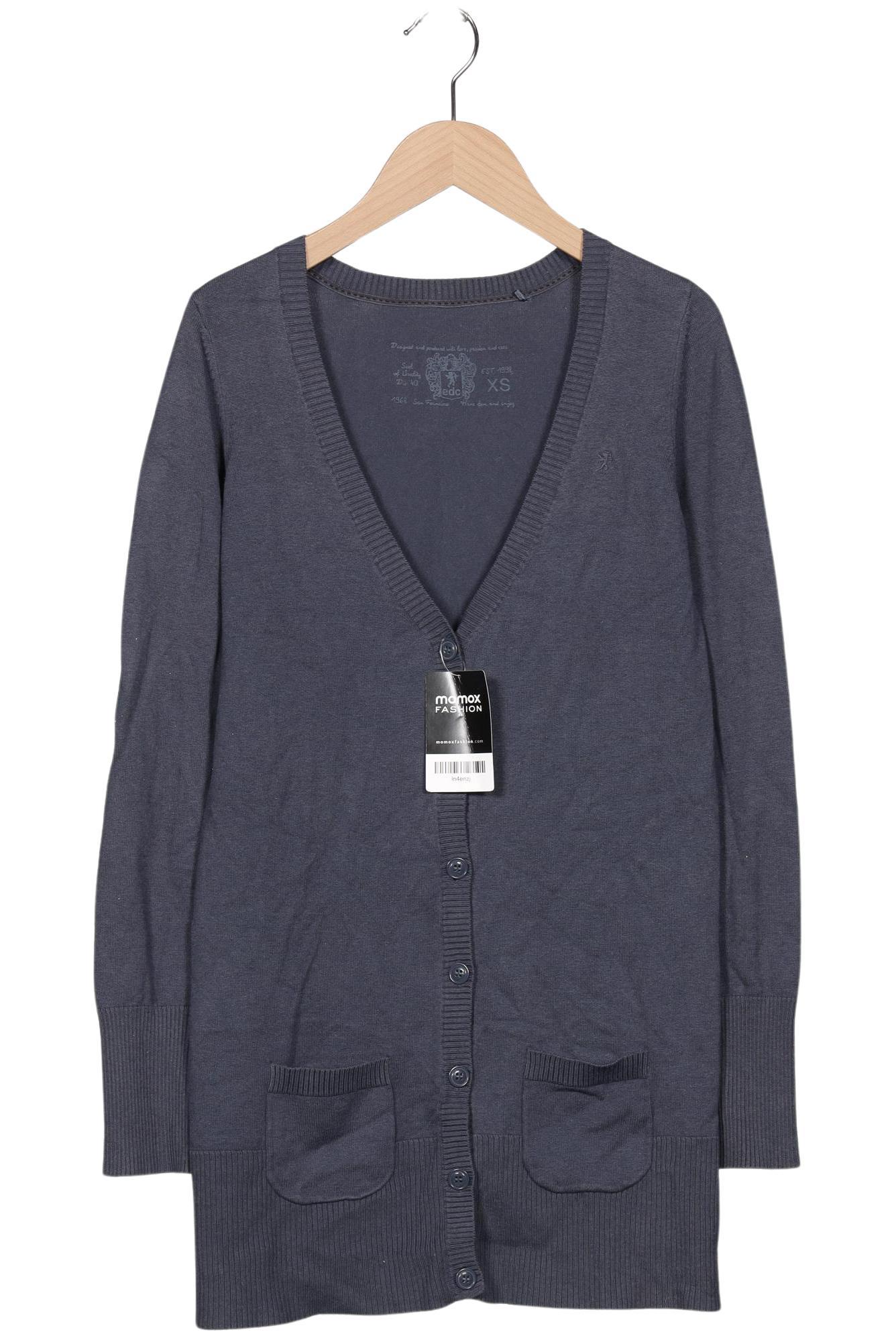 

edc by Esprit Damen Strickjacke, marineblau, Gr. 34