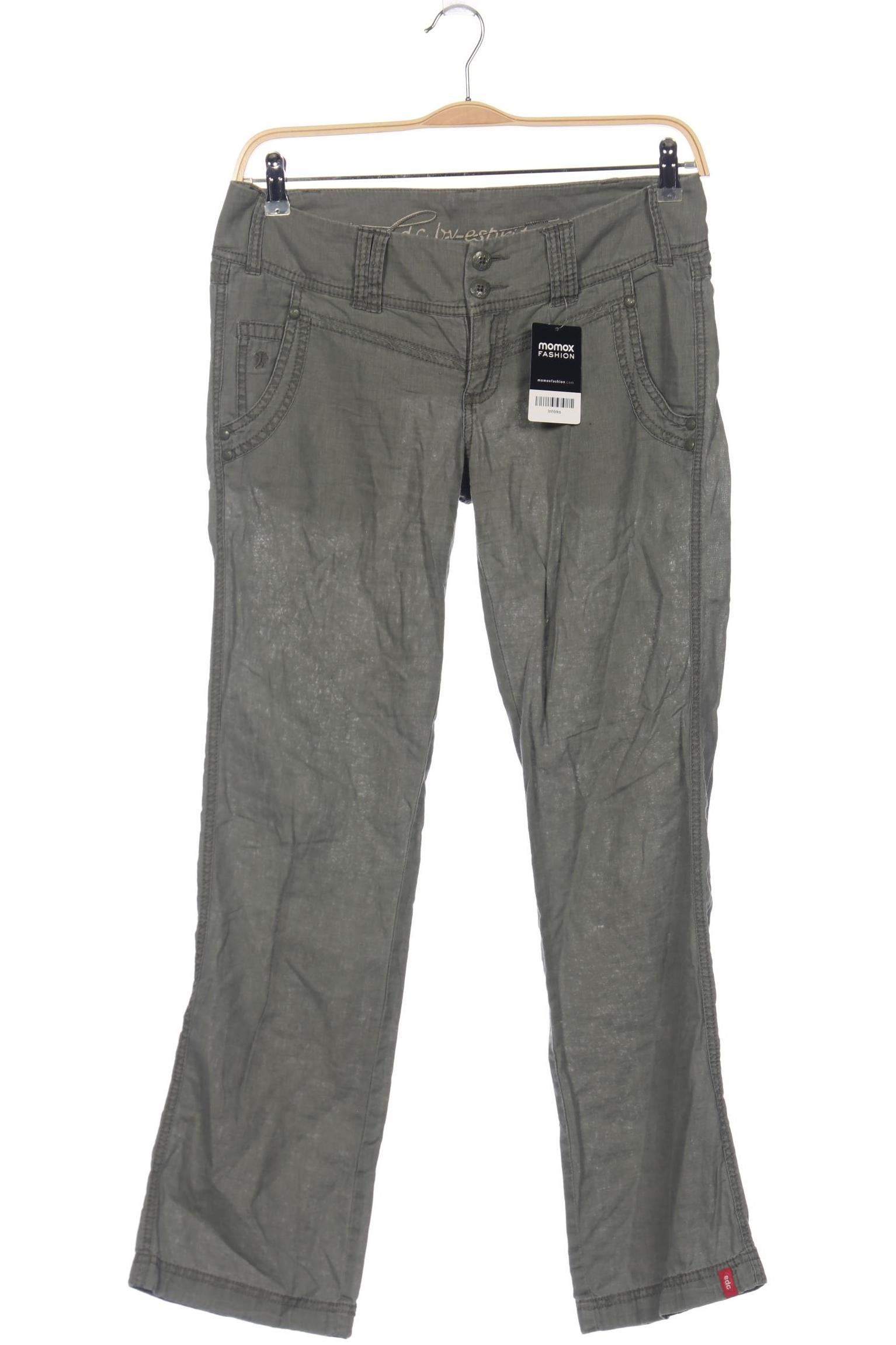

edc by Esprit Damen Stoffhose, grün, Gr. 36