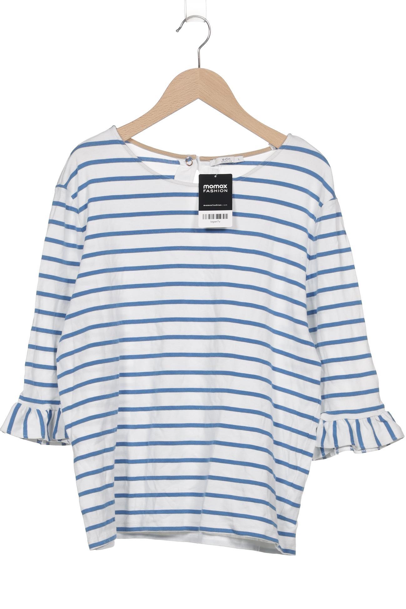 

edc by Esprit Damen Langarmshirt, weiß, Gr. 42
