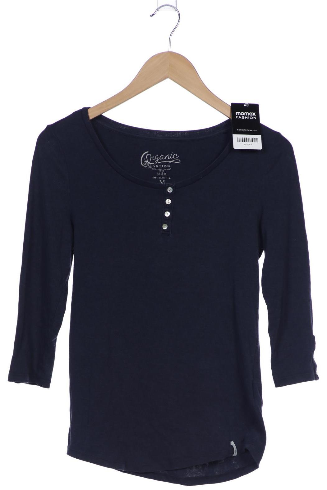 

edc by Esprit Damen Langarmshirt, marineblau, Gr. 38