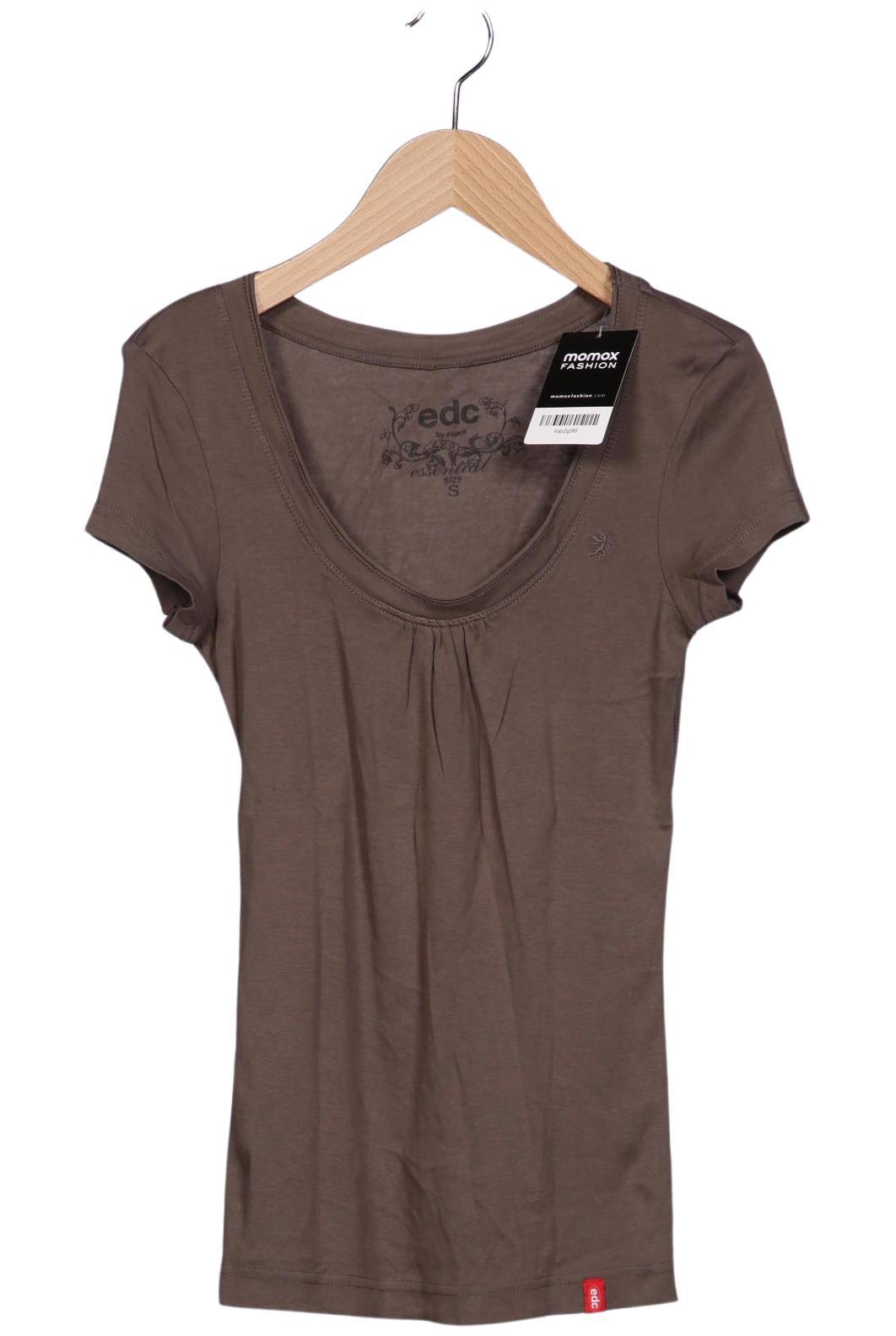 

edc by Esprit Damen T-Shirt, braun, Gr. 36