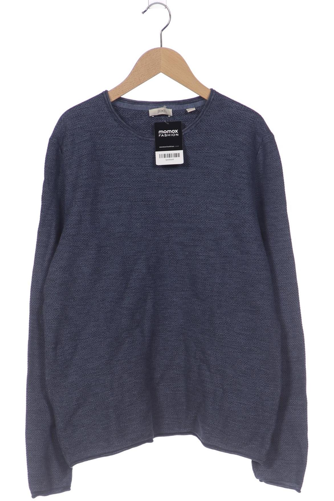 

edc by Esprit Herren Pullover, blau, Gr. 48