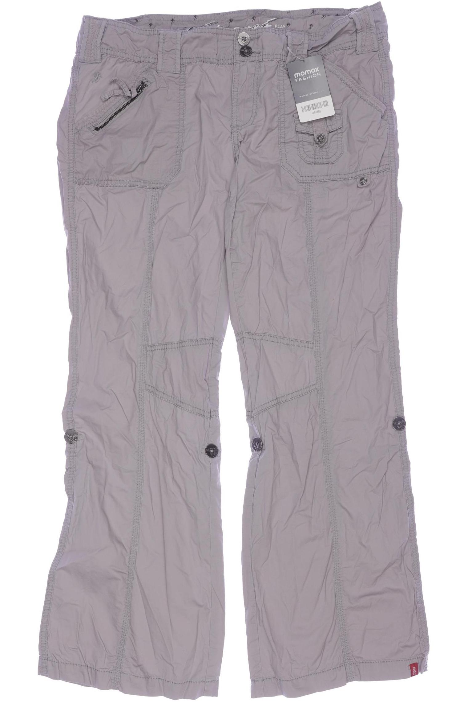 

edc by Esprit Damen Stoffhose, grau, Gr. 42
