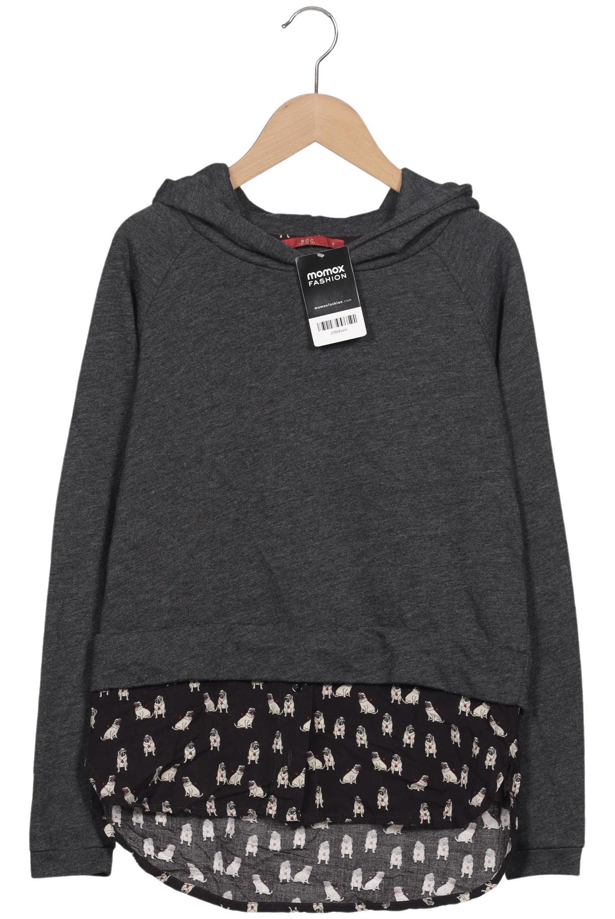 

edc by Esprit Damen Kapuzenpullover, grau, Gr. 36