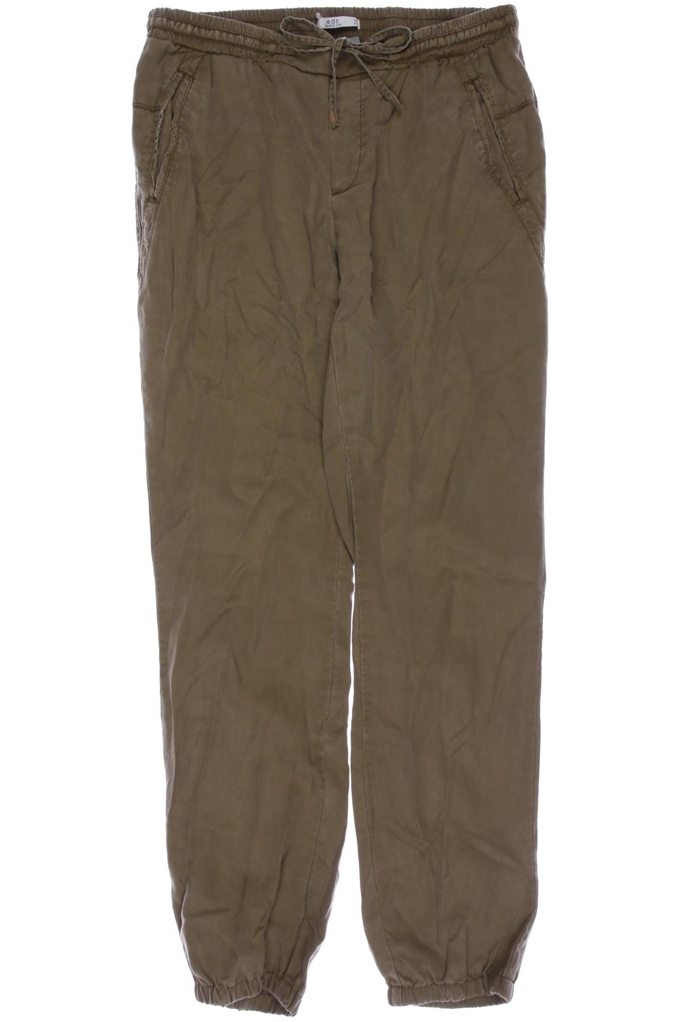 

edc by Esprit Damen Stoffhose, grün, Gr. 34