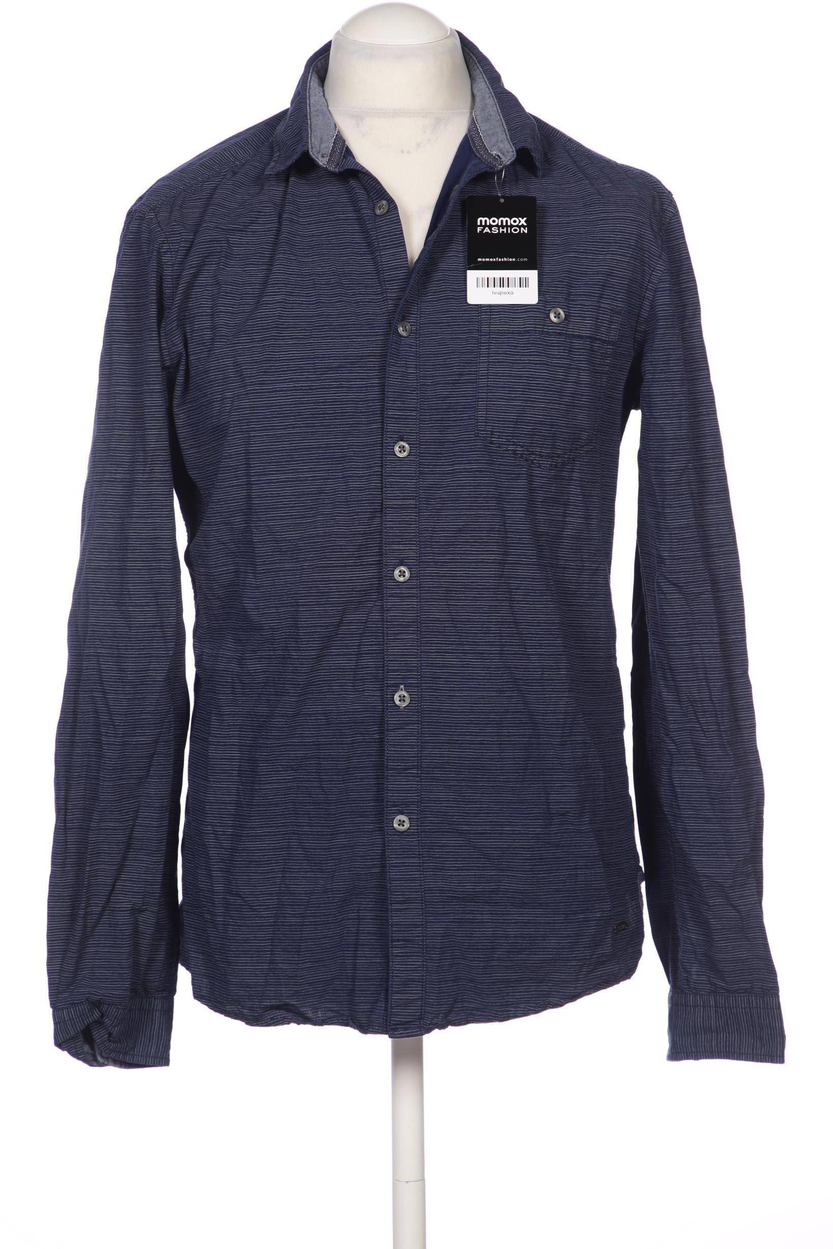 

edc by Esprit Herren Hemd, blau, Gr. 52