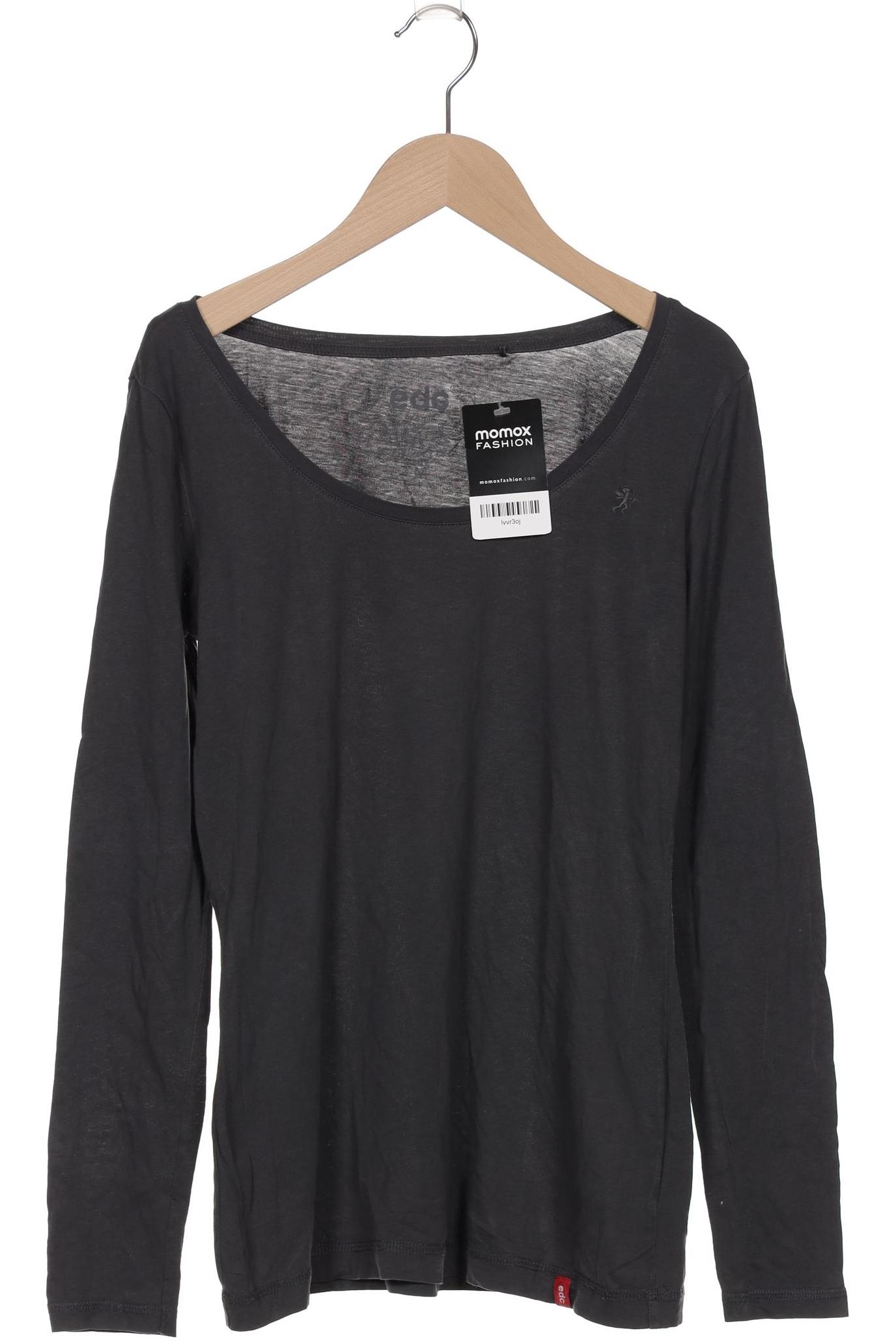 

edc by Esprit Damen Langarmshirt, grau, Gr. 38