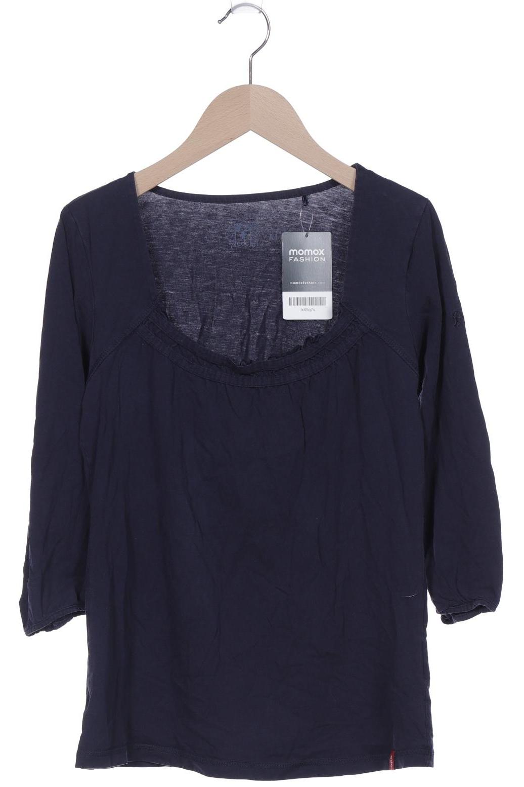 

edc by Esprit Damen Langarmshirt, marineblau, Gr. 38