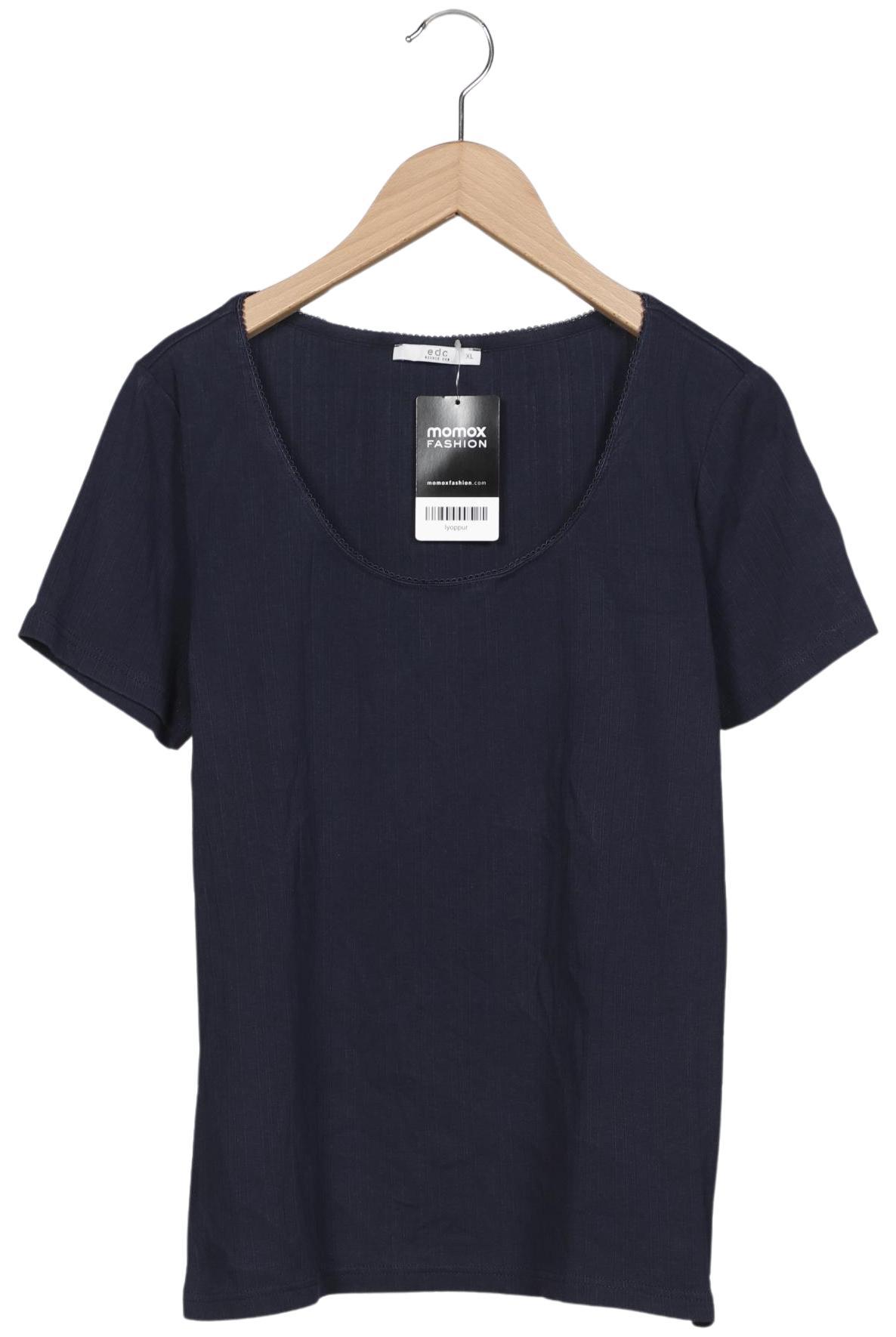

edc by Esprit Damen T-Shirt, marineblau, Gr. 44