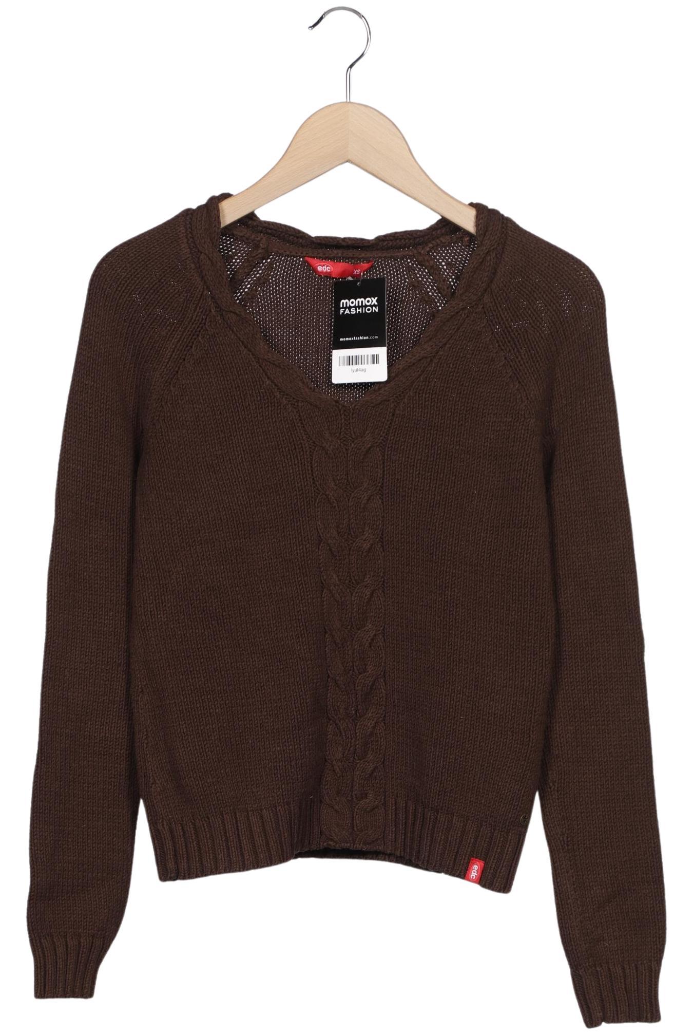 

edc by Esprit Damen Pullover, braun, Gr. 34