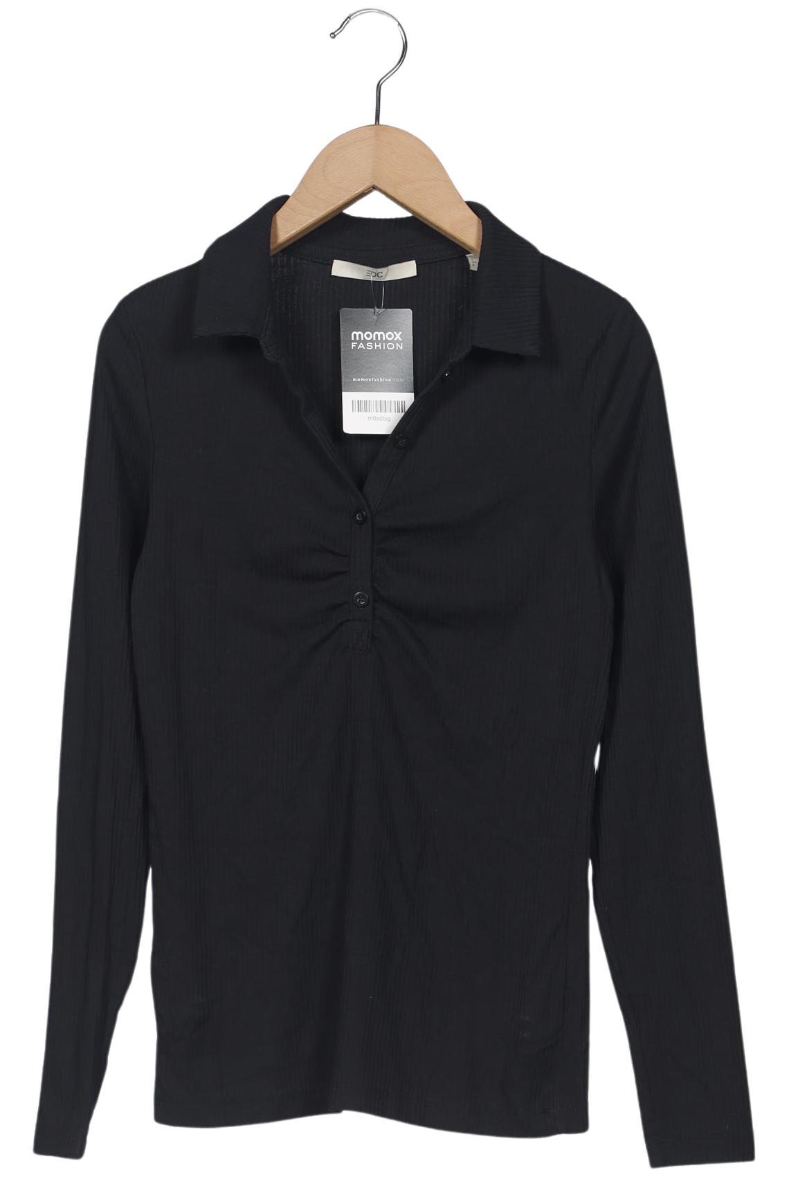 

edc by Esprit Damen Poloshirt, schwarz, Gr. 34