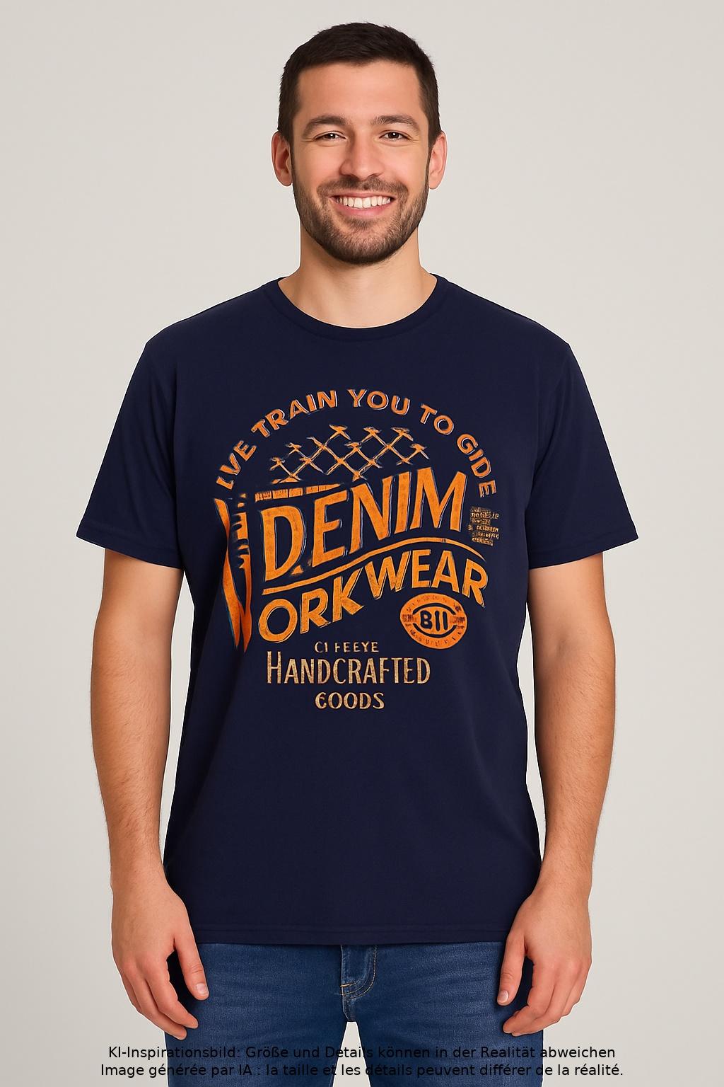 

edc by Esprit Herren T-Shirt, marineblau, Gr. 56