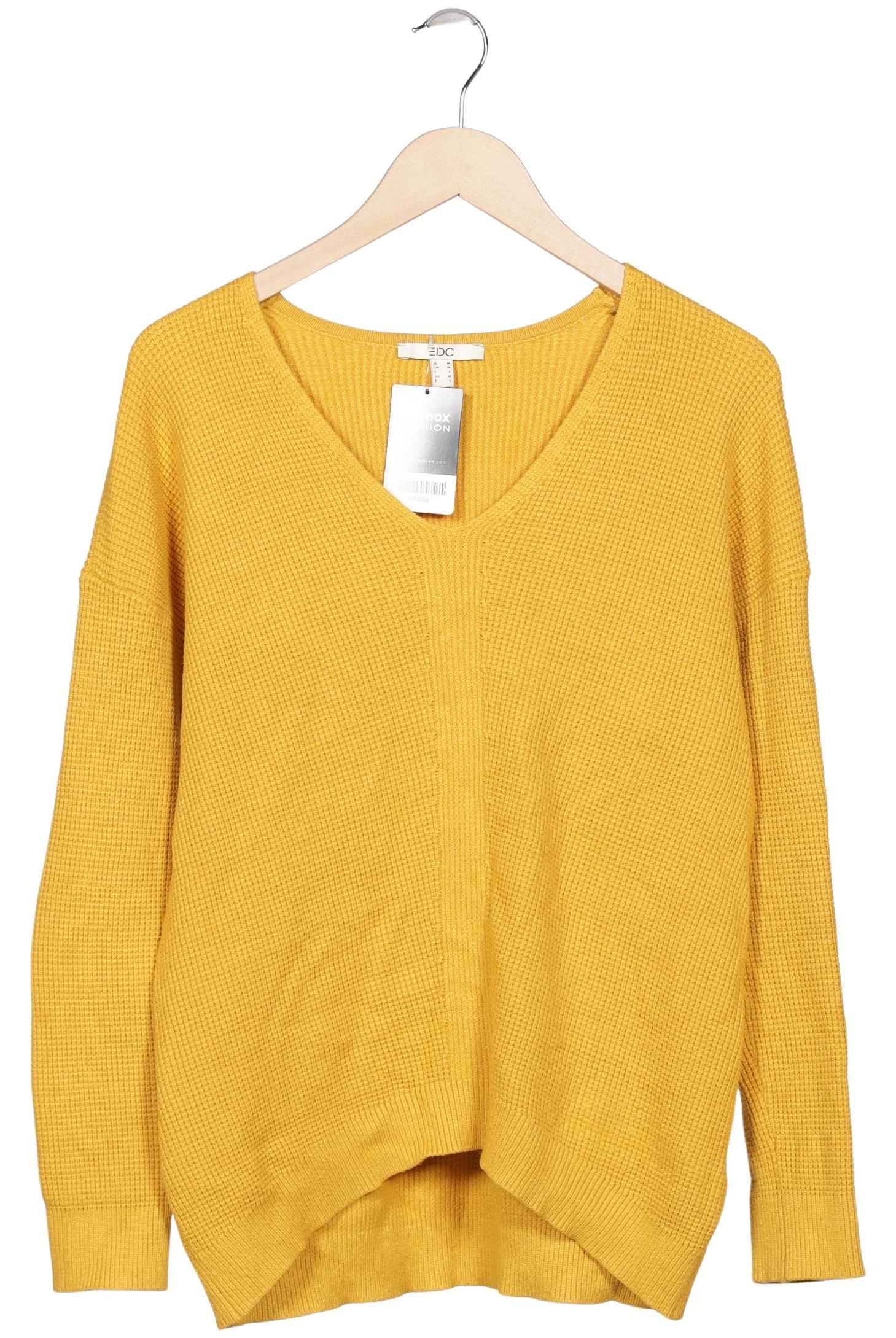 

edc by Esprit Damen Pullover, gelb, Gr. 38