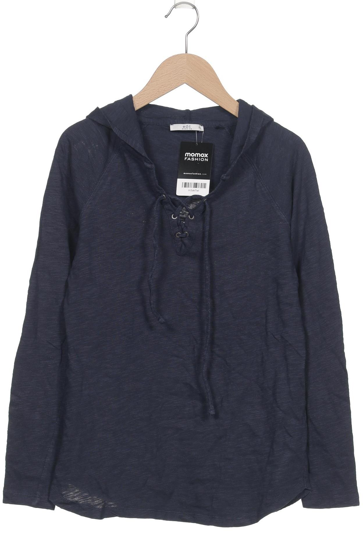 

edc by Esprit Damen Kapuzenpullover, marineblau, Gr. 34