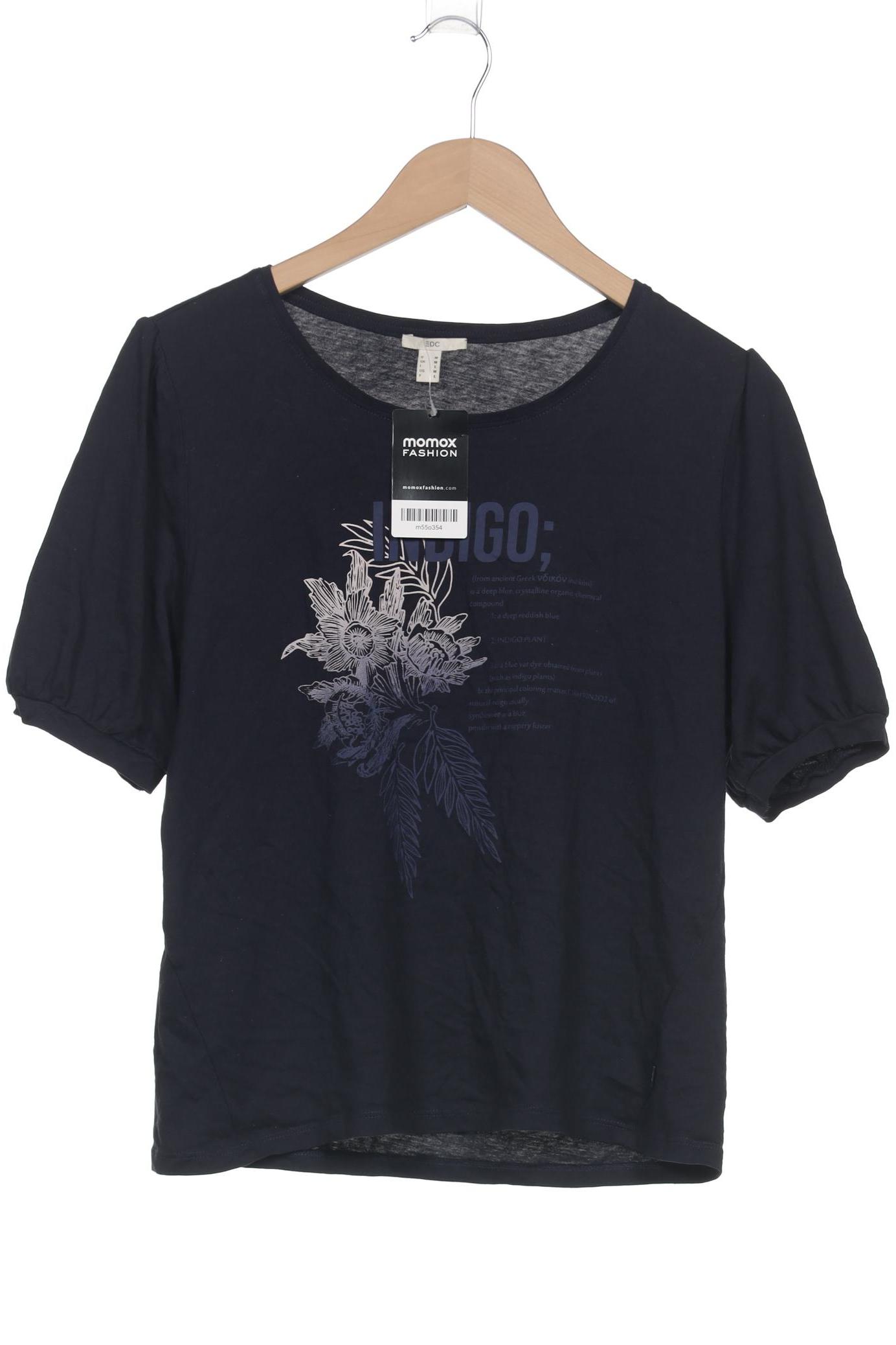 

edc by Esprit Damen T-Shirt, marineblau, Gr. 38