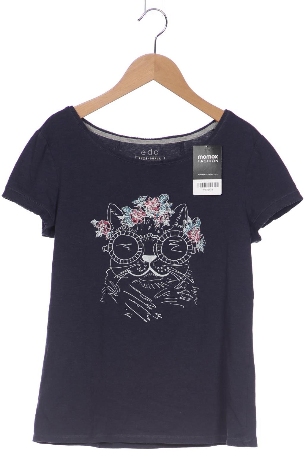 

edc by Esprit Damen T-Shirt, marineblau, Gr. 36