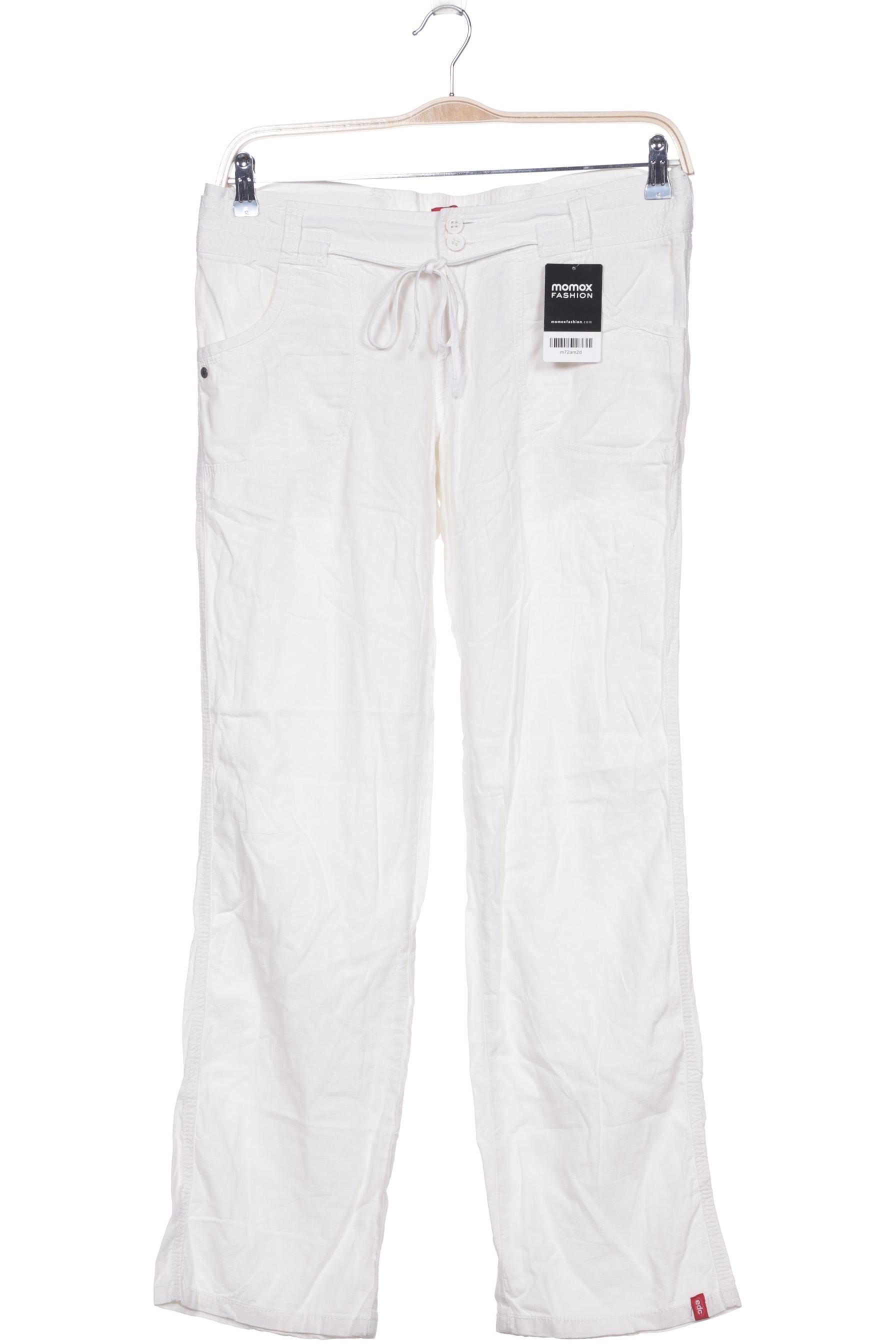 

edc by Esprit Damen Stoffhose, cremeweiß