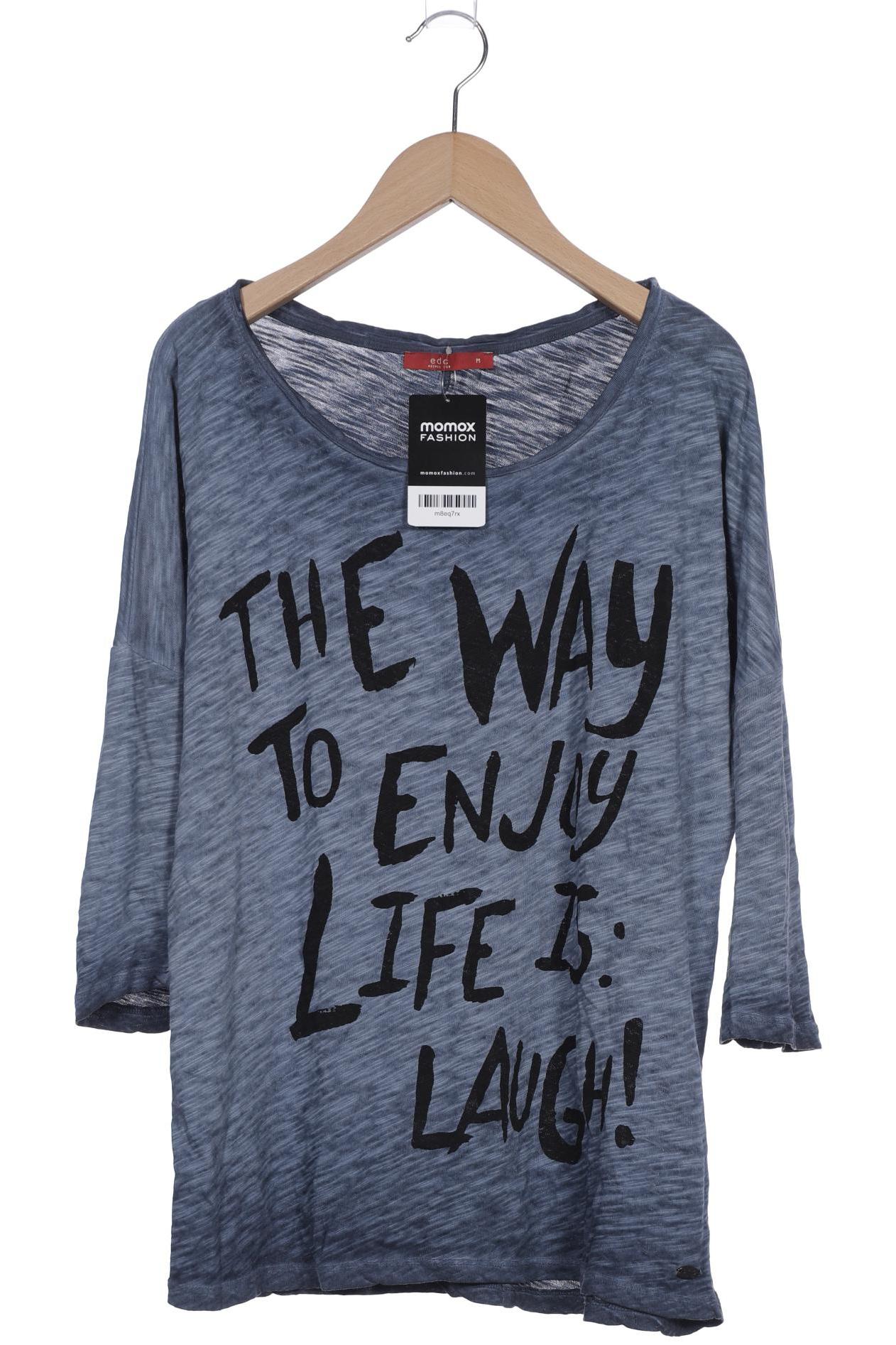 

edc by Esprit Damen Langarmshirt, blau