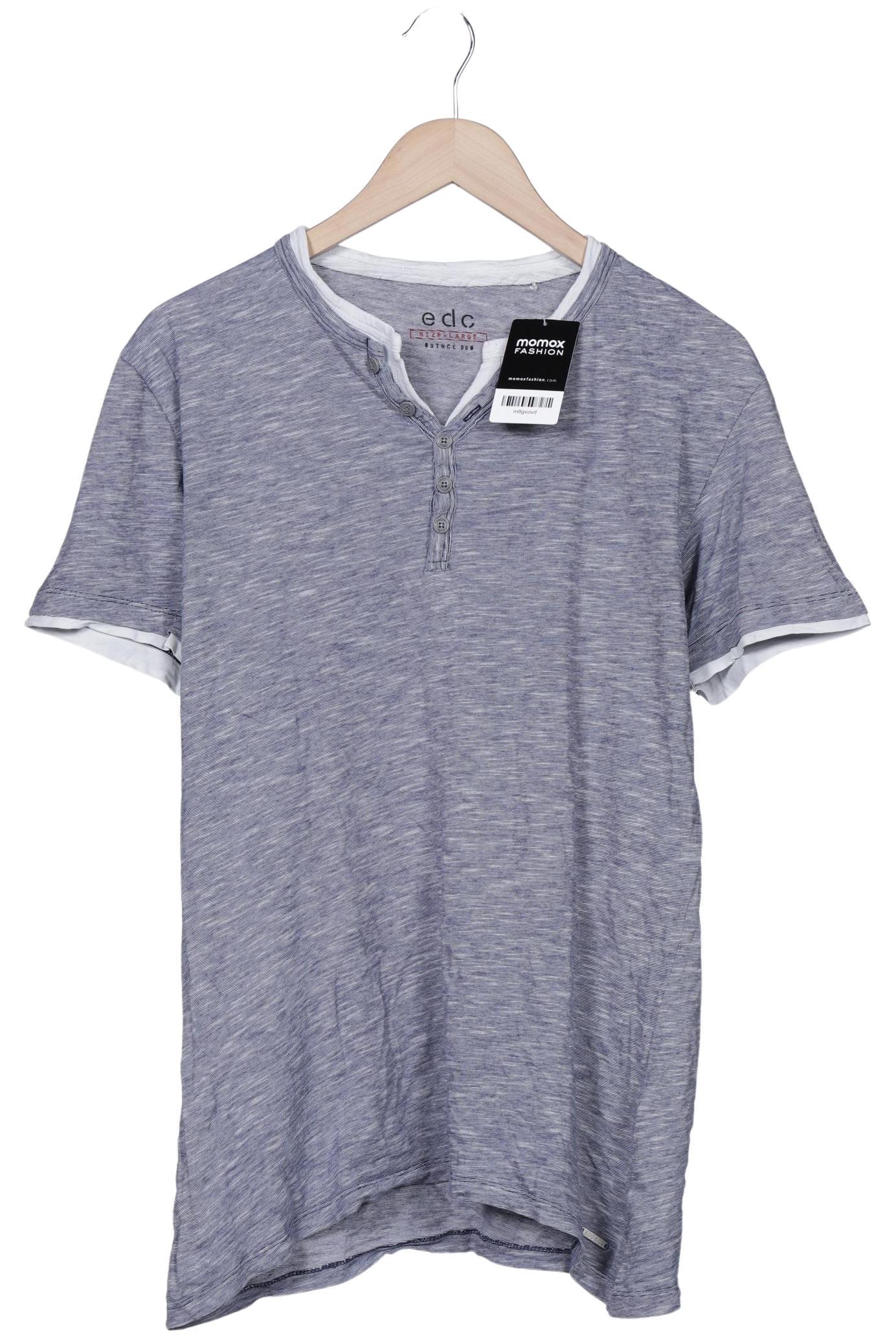 

edc by Esprit Herren T-Shirt, blau, Gr. 52