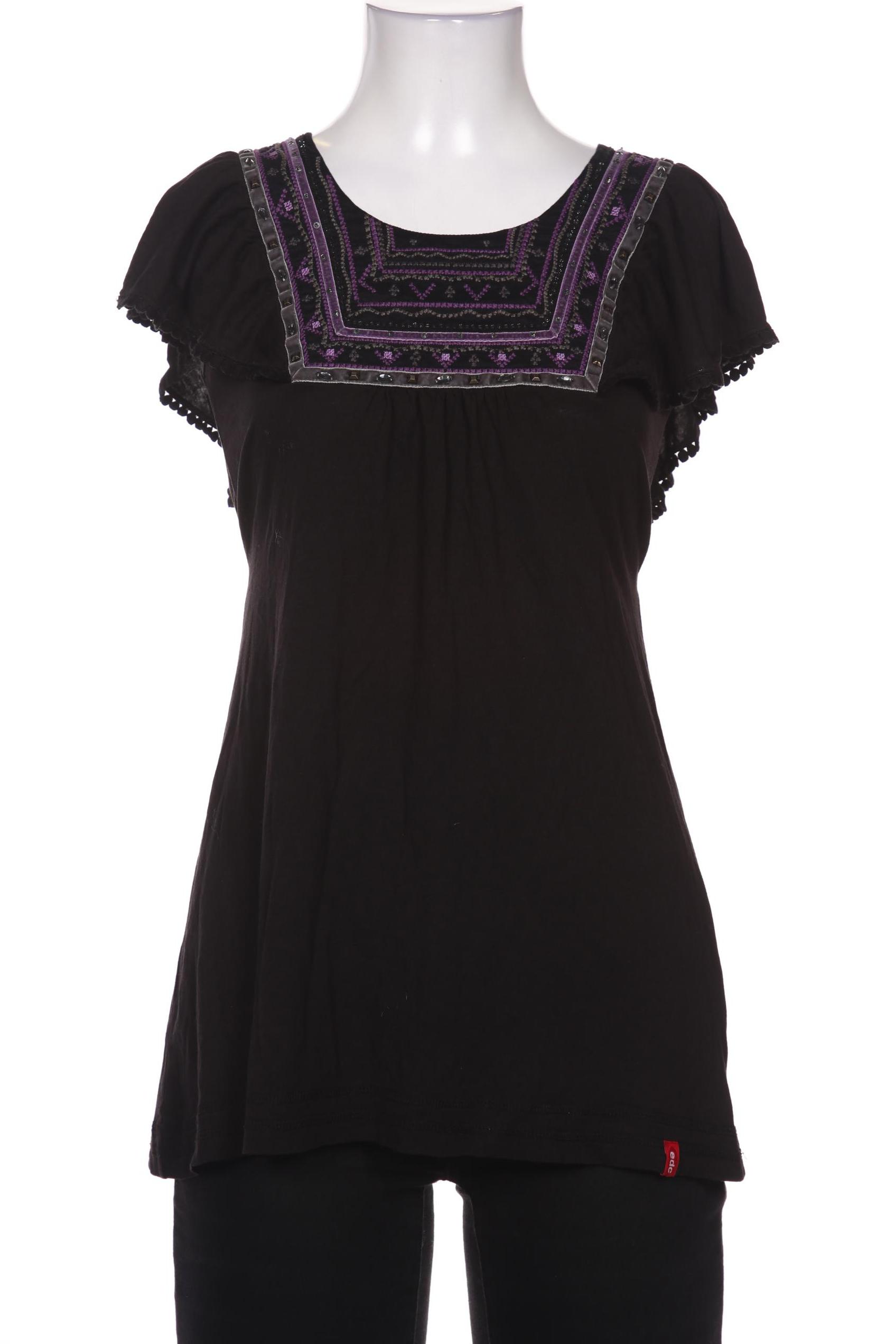 

edc by Esprit Damen T-Shirt, schwarz, Gr. 34