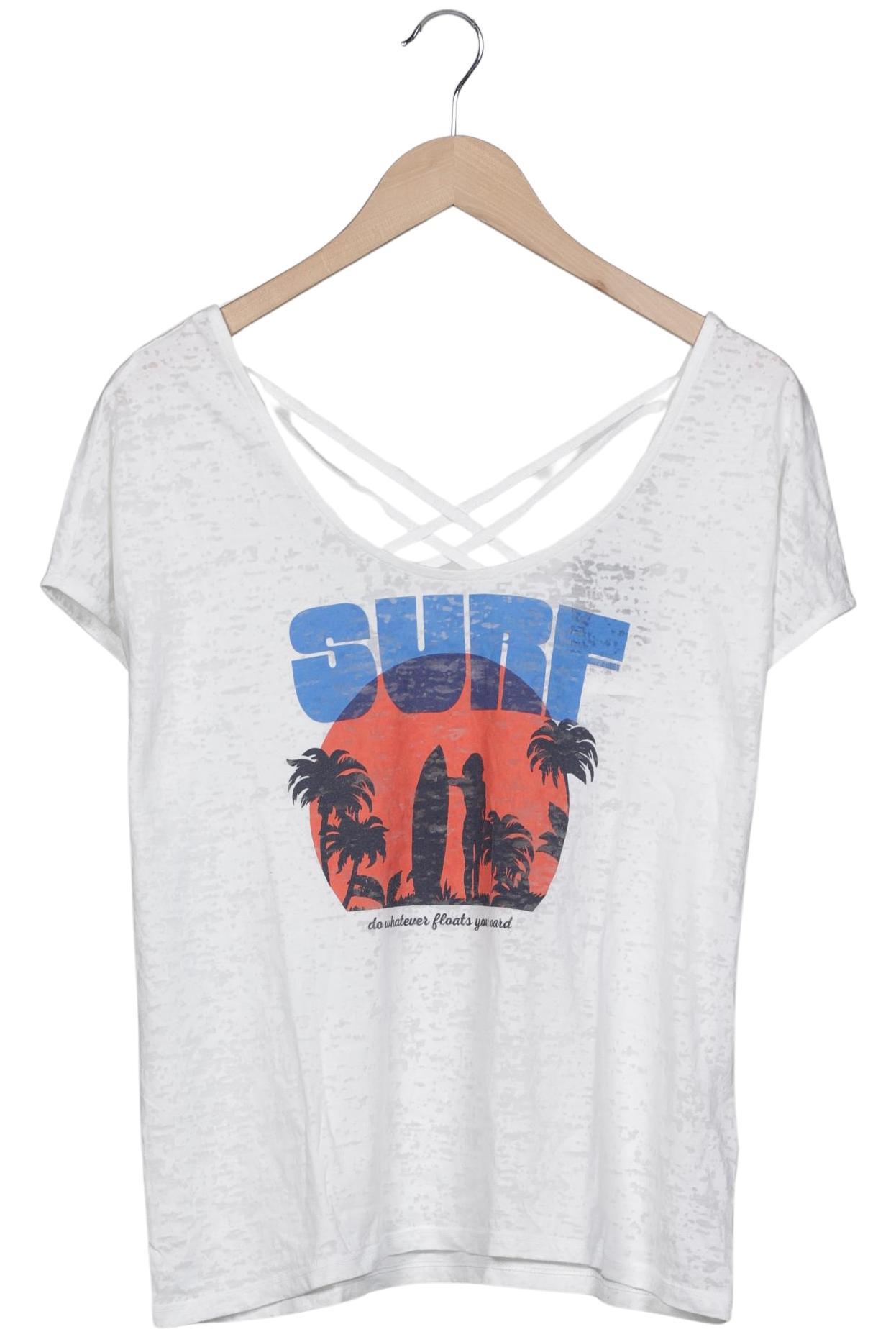 

edc by Esprit Damen T-Shirt, weiß, Gr. 44