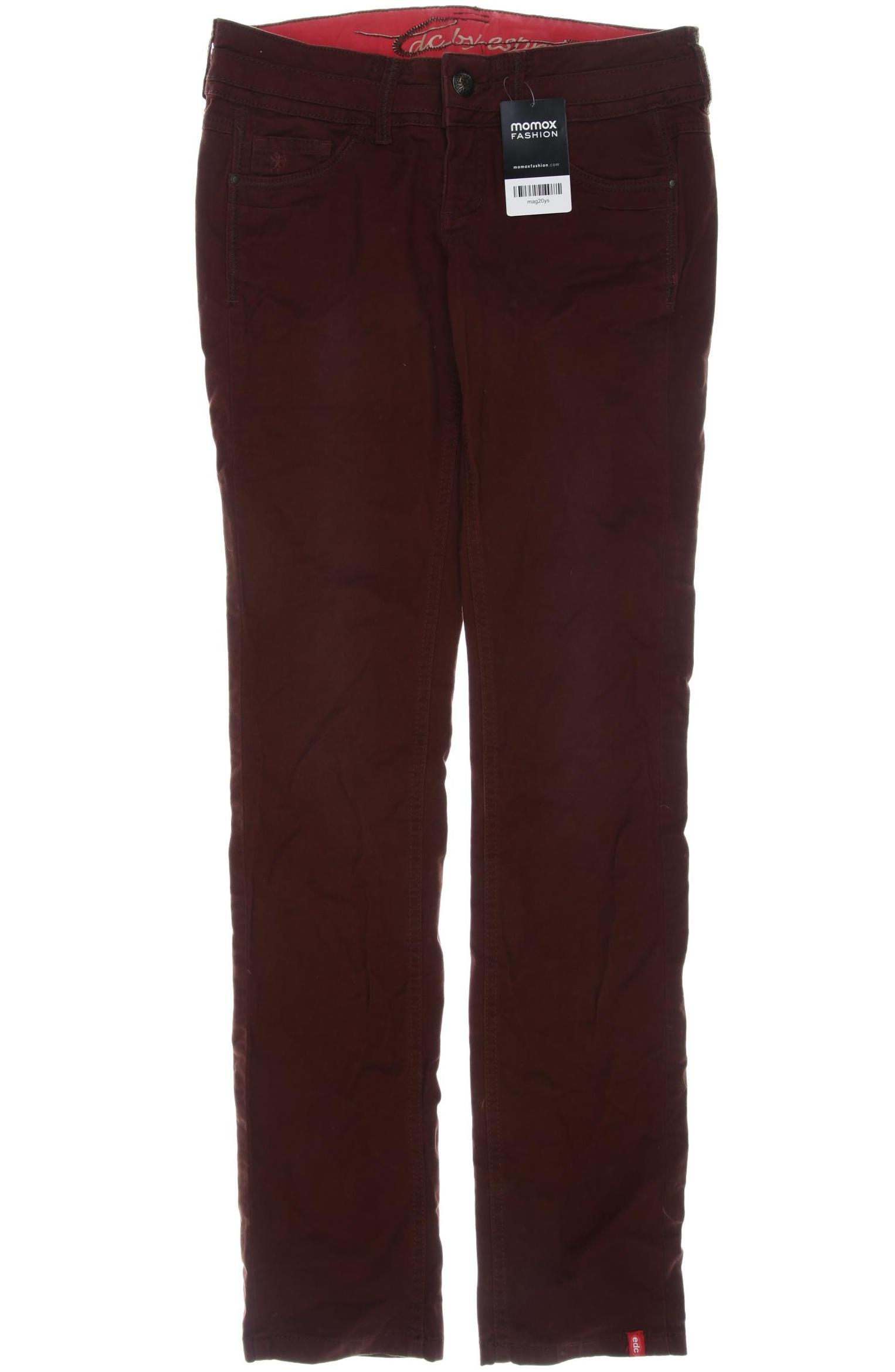 

edc by Esprit Damen Stoffhose, bordeaux, Gr. 34