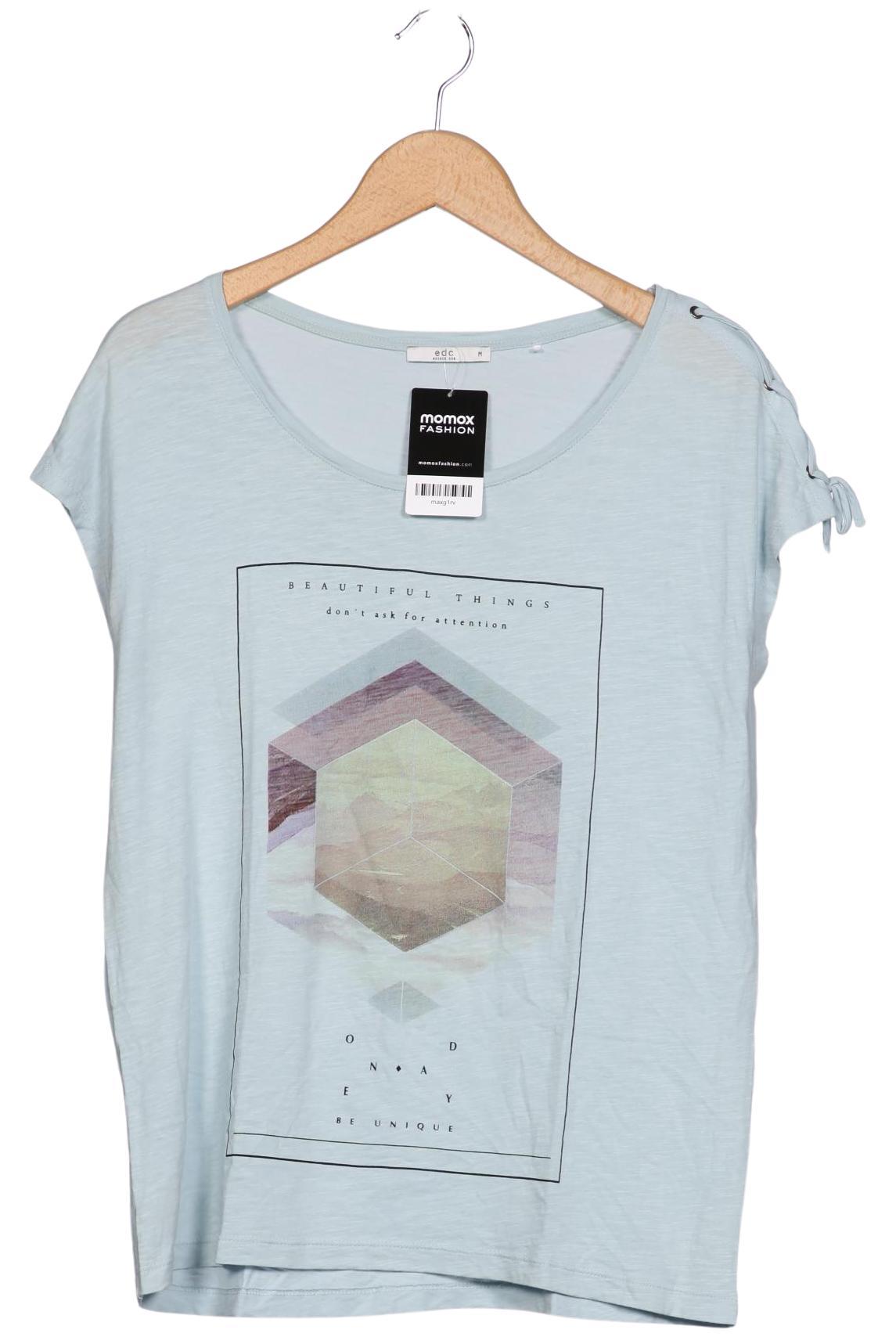 

edc by Esprit Damen T-Shirt, hellblau, Gr. 38