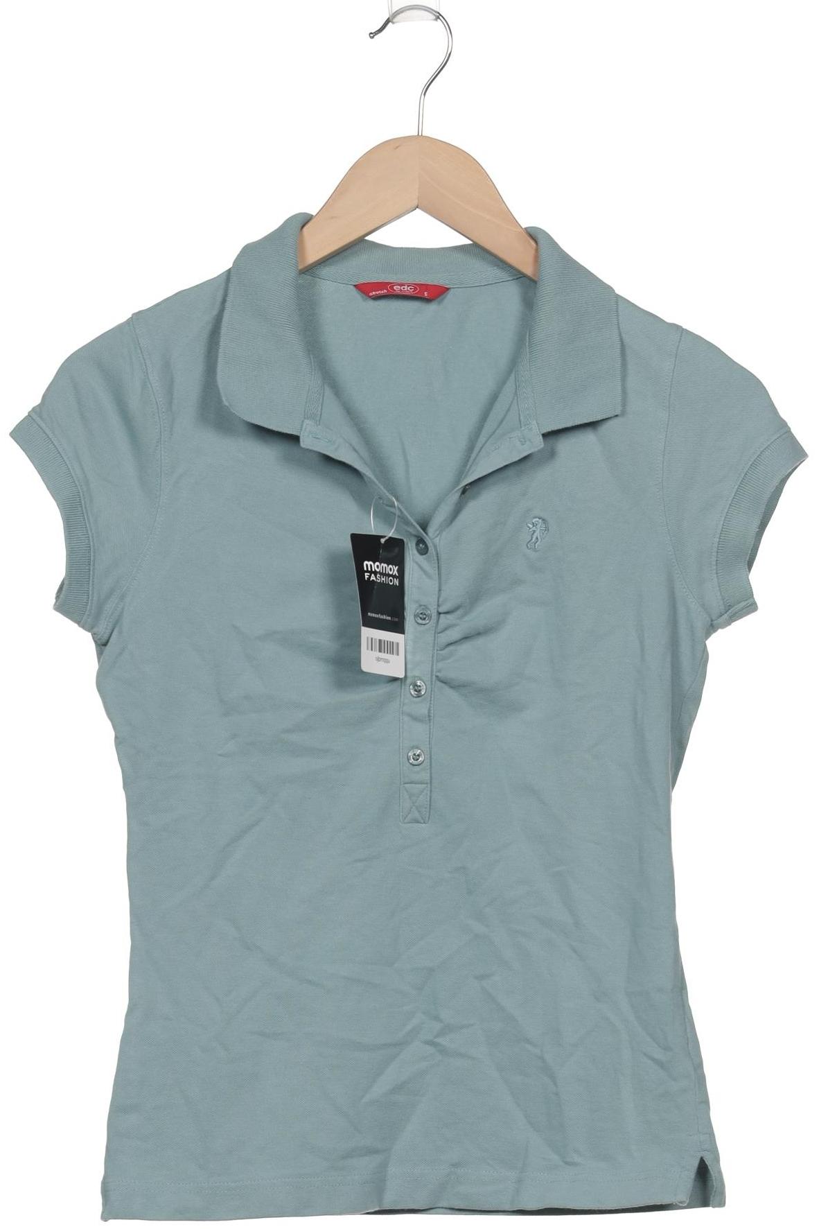 

edc by Esprit Damen Poloshirt, türkis, Gr. 36