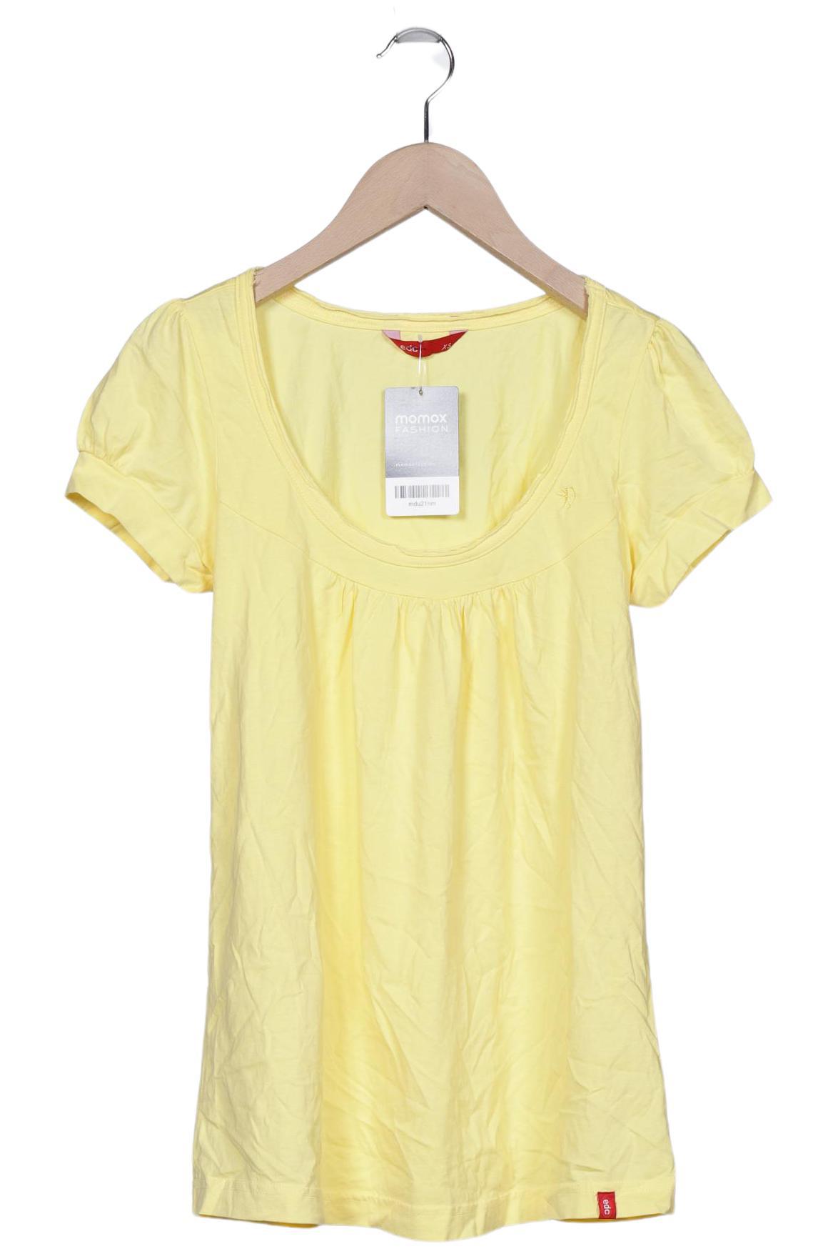 

edc by Esprit Damen T-Shirt, gelb, Gr. 34