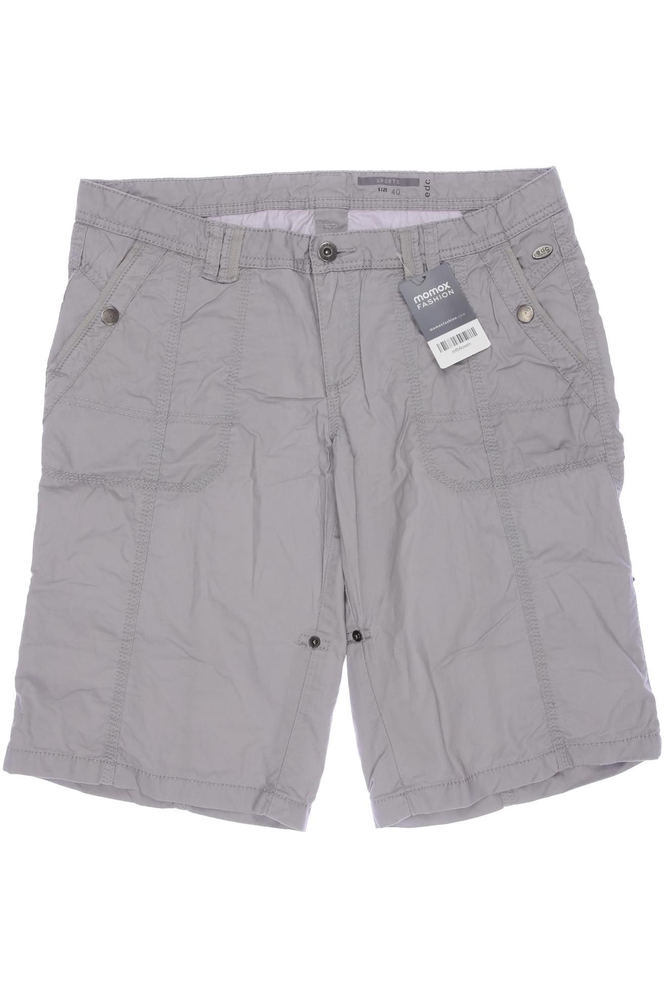

edc by Esprit Damen Shorts, grau, Gr. 40