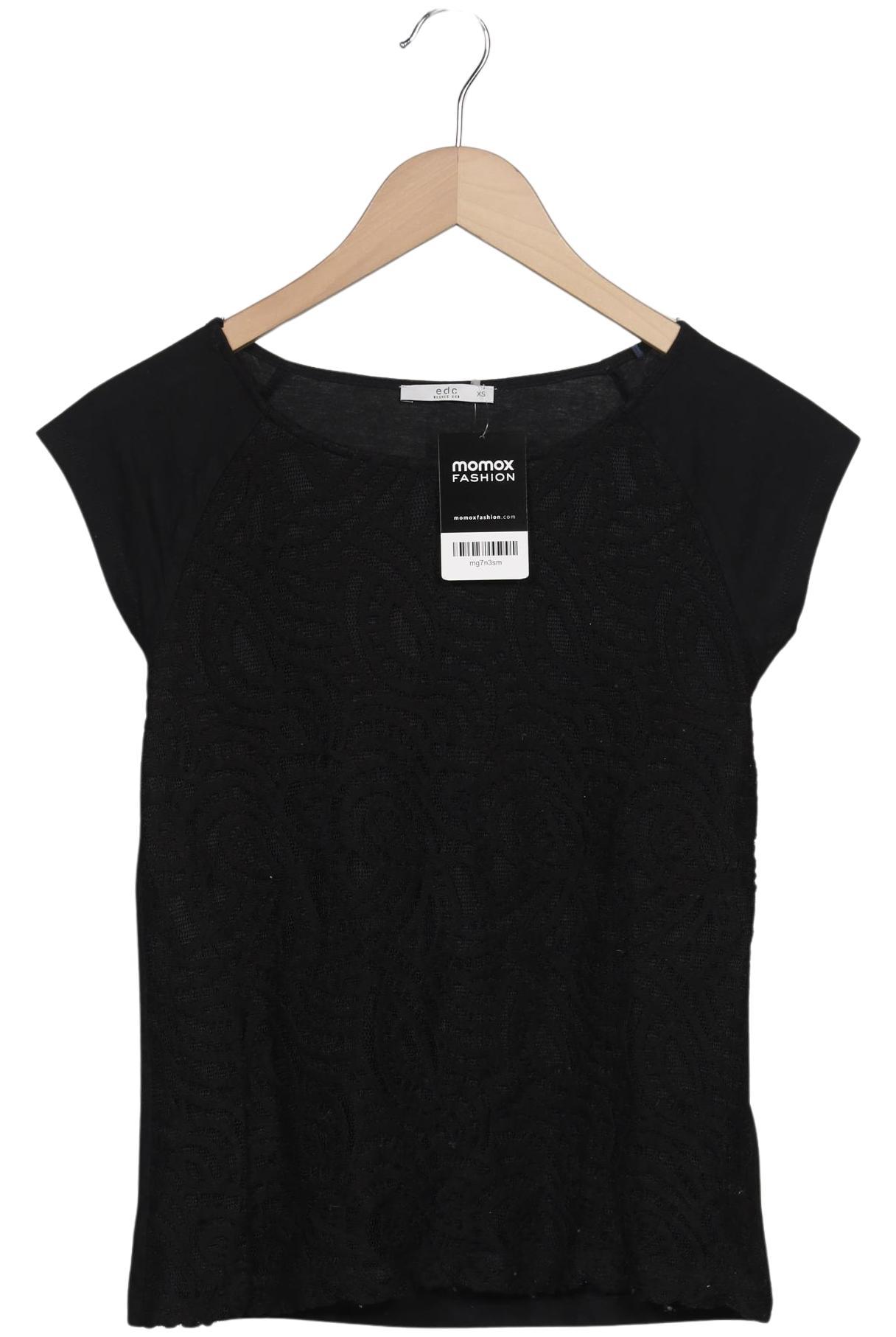 

edc by Esprit Damen T-Shirt, schwarz, Gr. 34