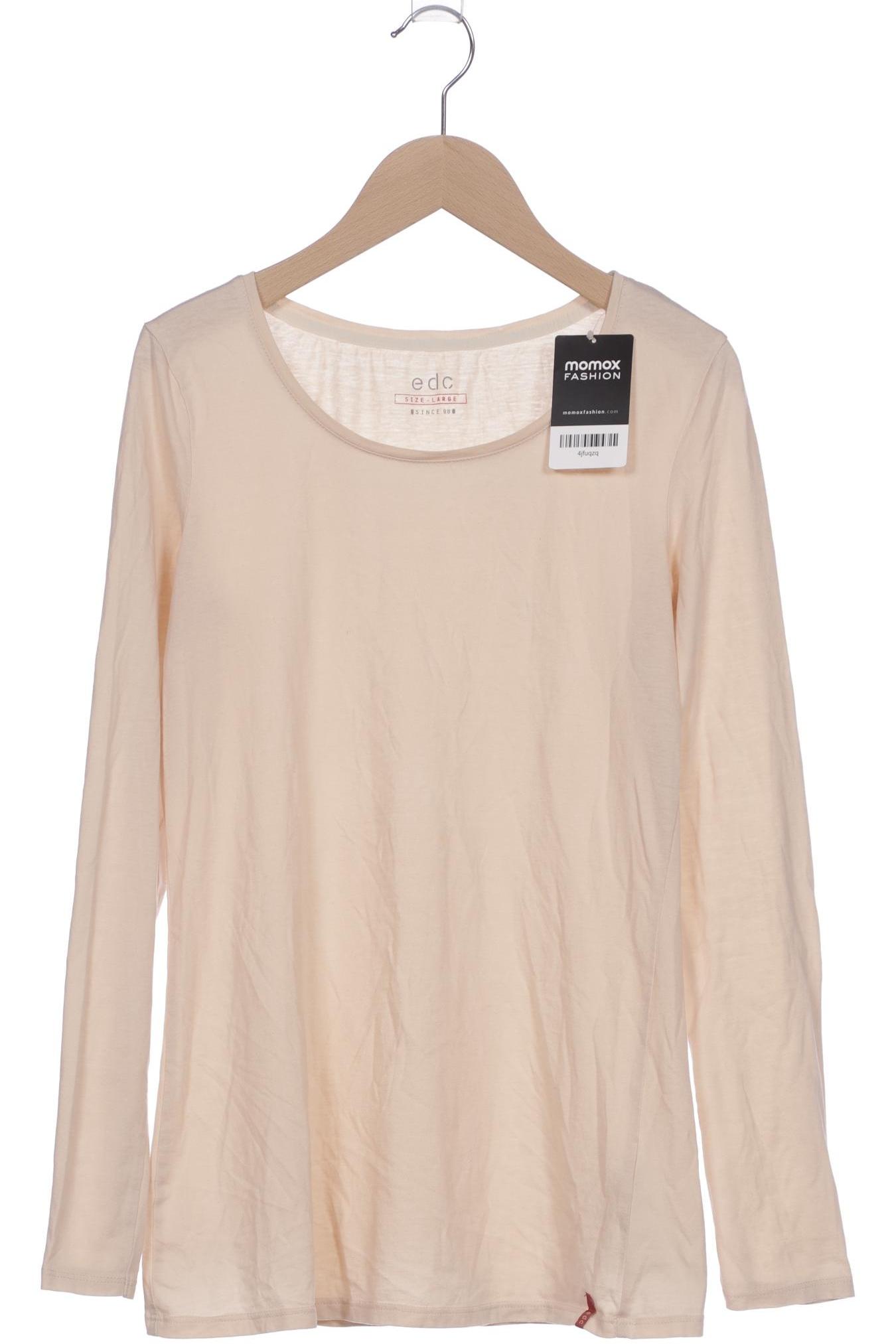 

edc by Esprit Damen Langarmshirt, beige, Gr. 42