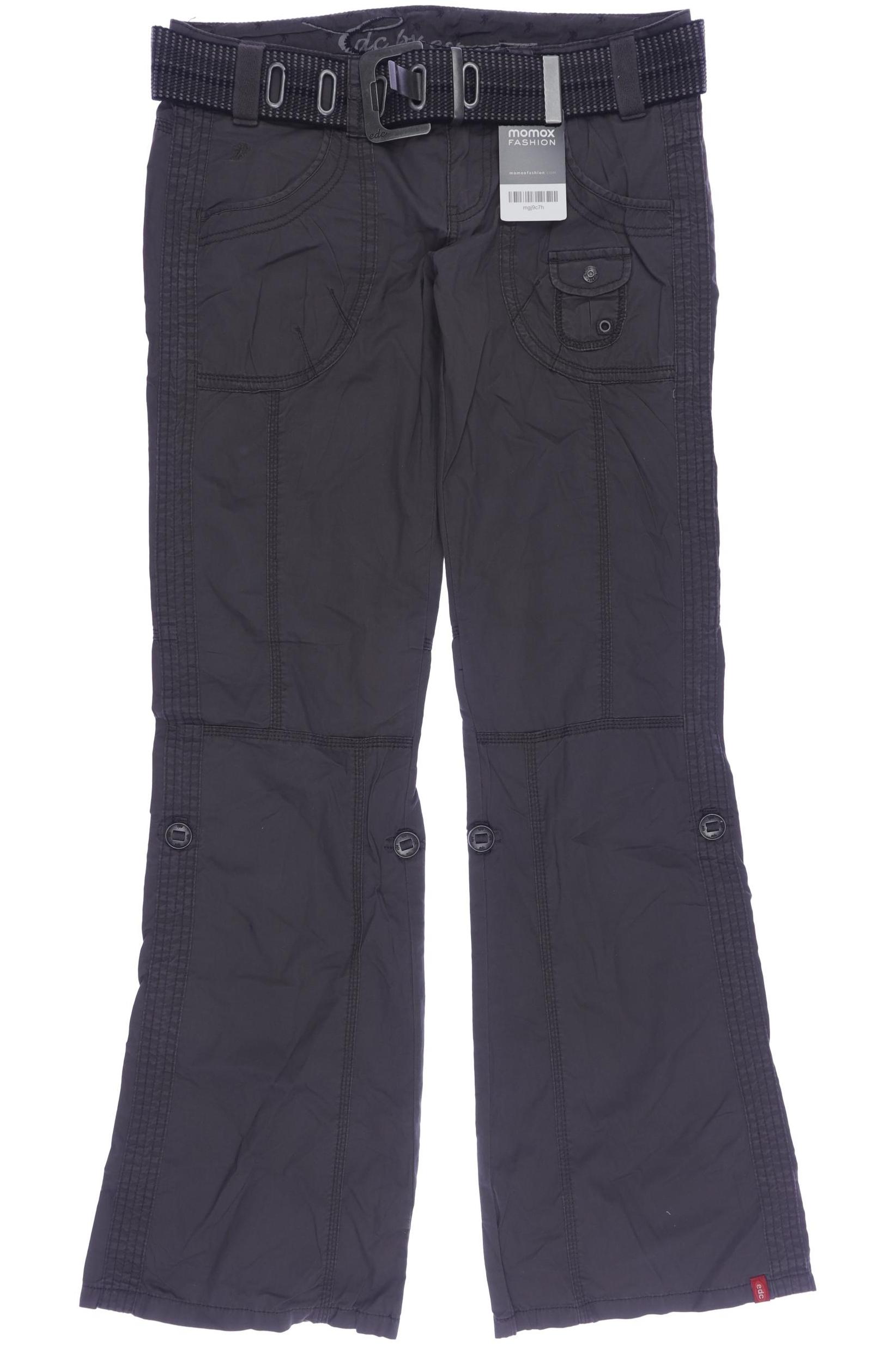 

edc by Esprit Damen Stoffhose, braun, Gr. 34