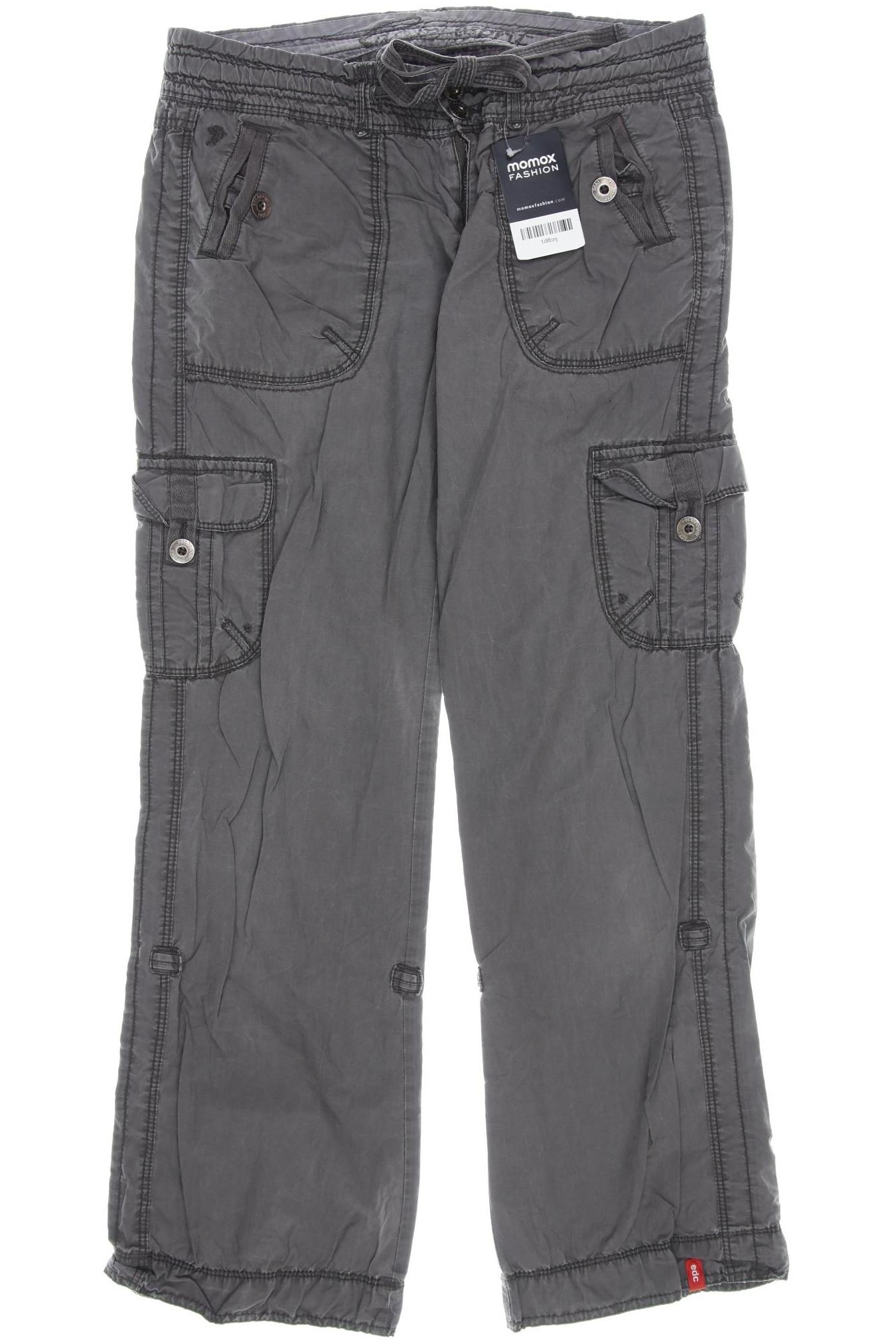 

edc by Esprit Damen Stoffhose, grau, Gr. 38